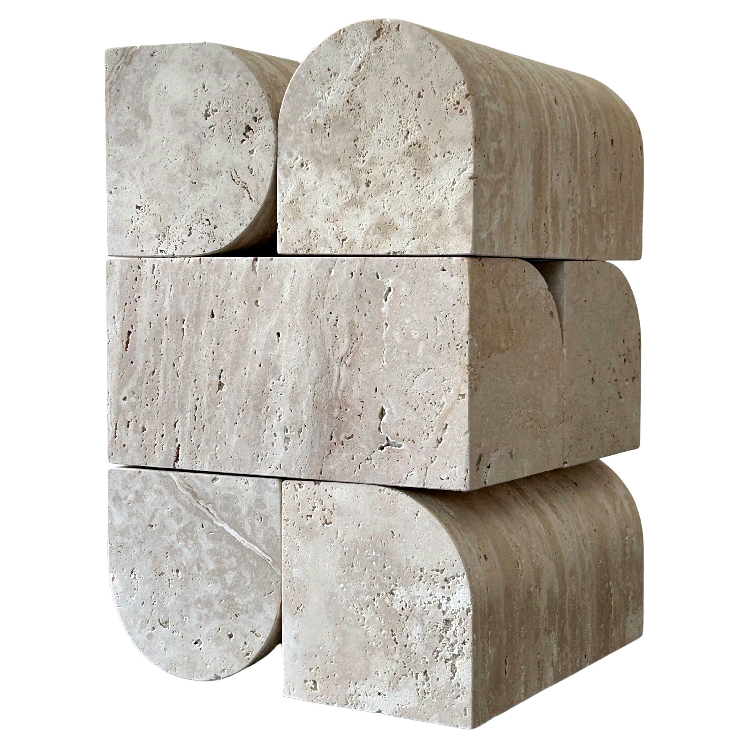 Mindscape 01 XL Travertine Sculpture by Jeroen Broux 1
