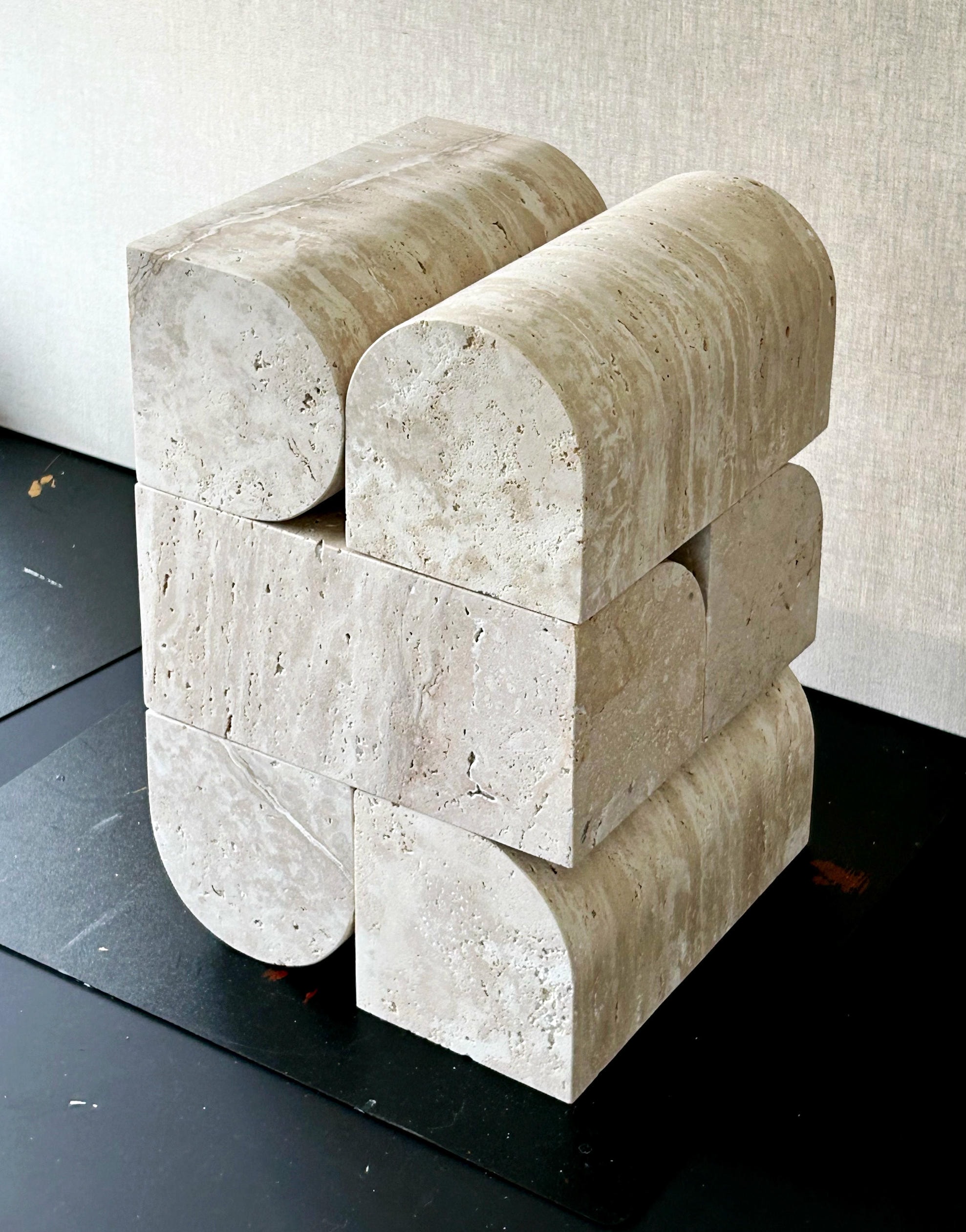 Mindscape 01 XL Travertine Sculpture by Jeroen Broux 4
