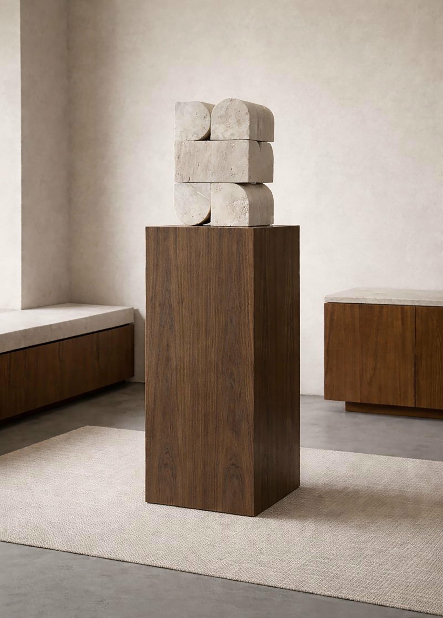 Mindscape 01 XL Travertine Sculpture by Jeroen Broux 6