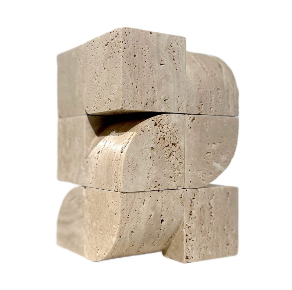 Mindscape 02 Medium Travertine Sculpture by Jeroen Broux 1