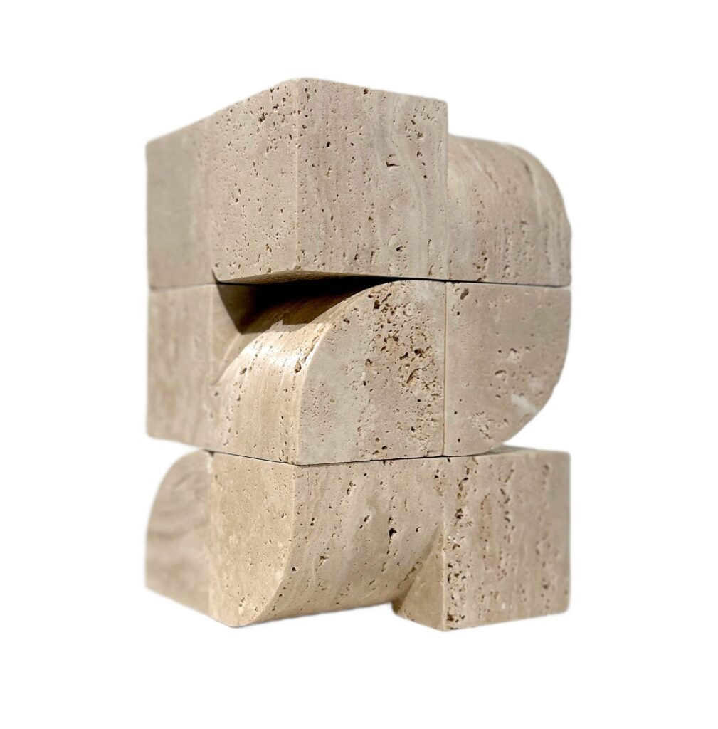 Mindscape 02 Medium Travertine Sculpture by Jeroen Broux 1