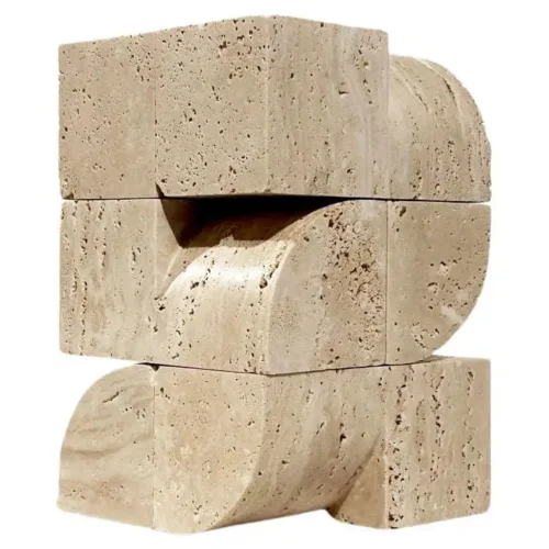 Mindscape 02 Medium Travertine Sculpture by Jeroen Broux 1