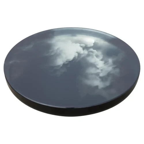 Oracle Coffee Table in Mirror Polished Stainless Steel Glass by Julien Vidame 1