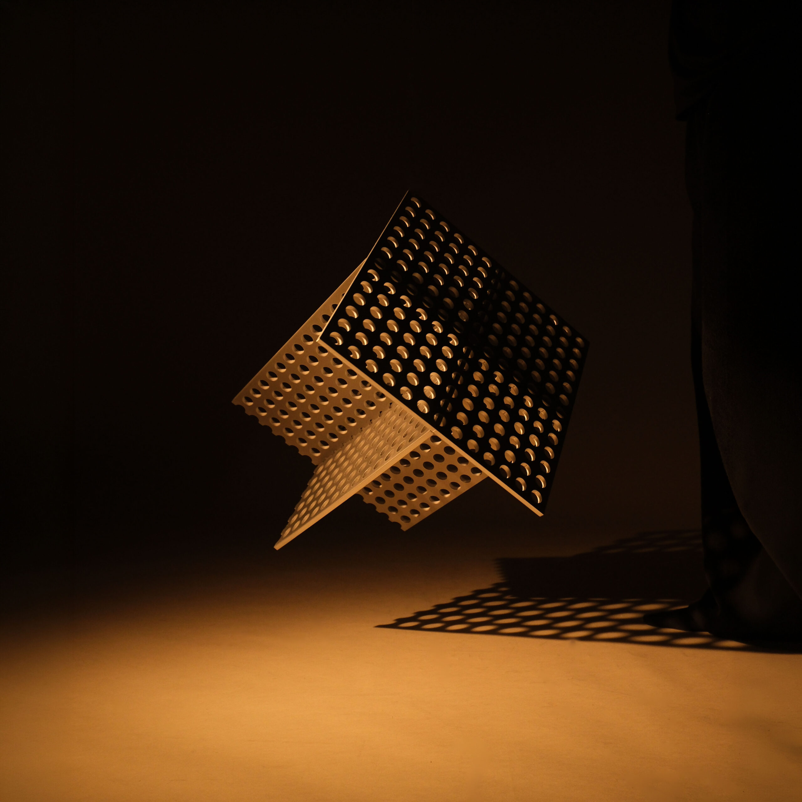 Partial Presence Aluminium Side Table & Stool by Bureau of Entropy 6
