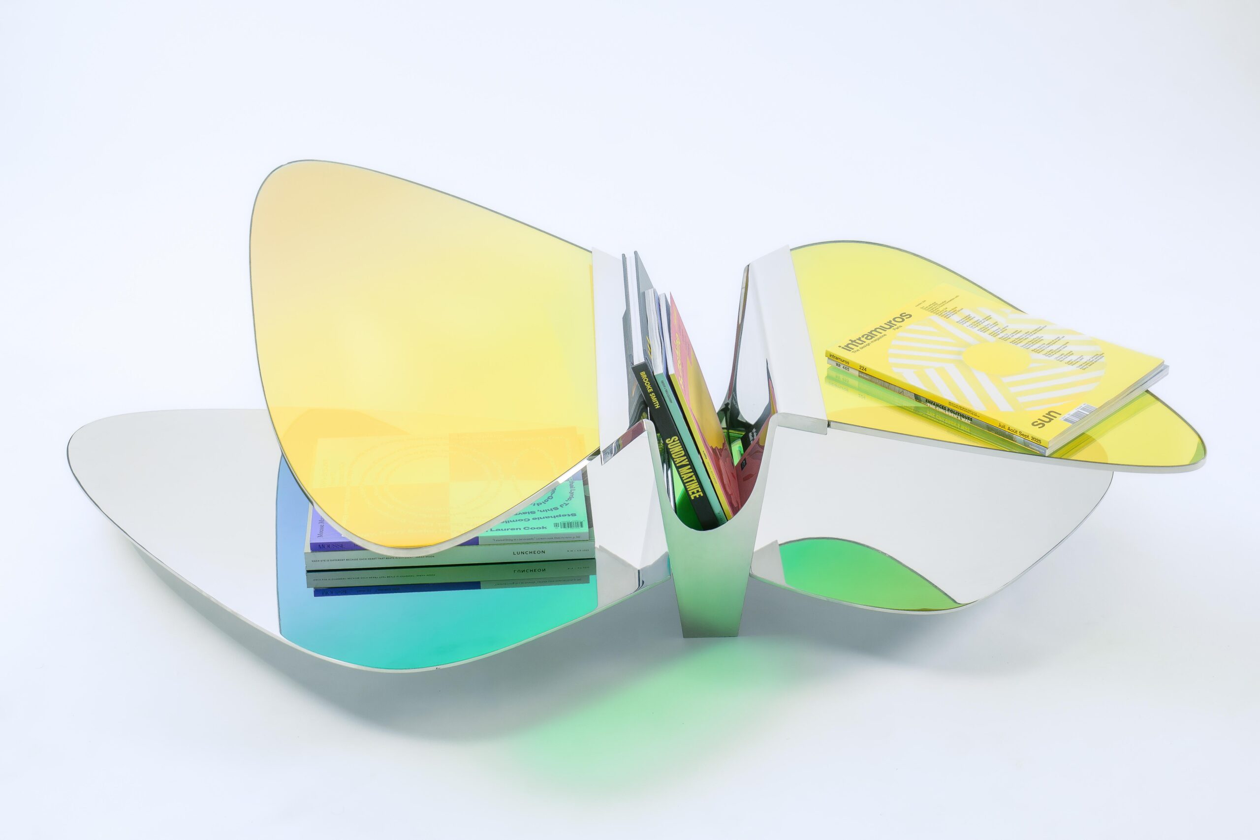Sculptural Dichroic Glass Coffee Table by ODA LIK Studio 3