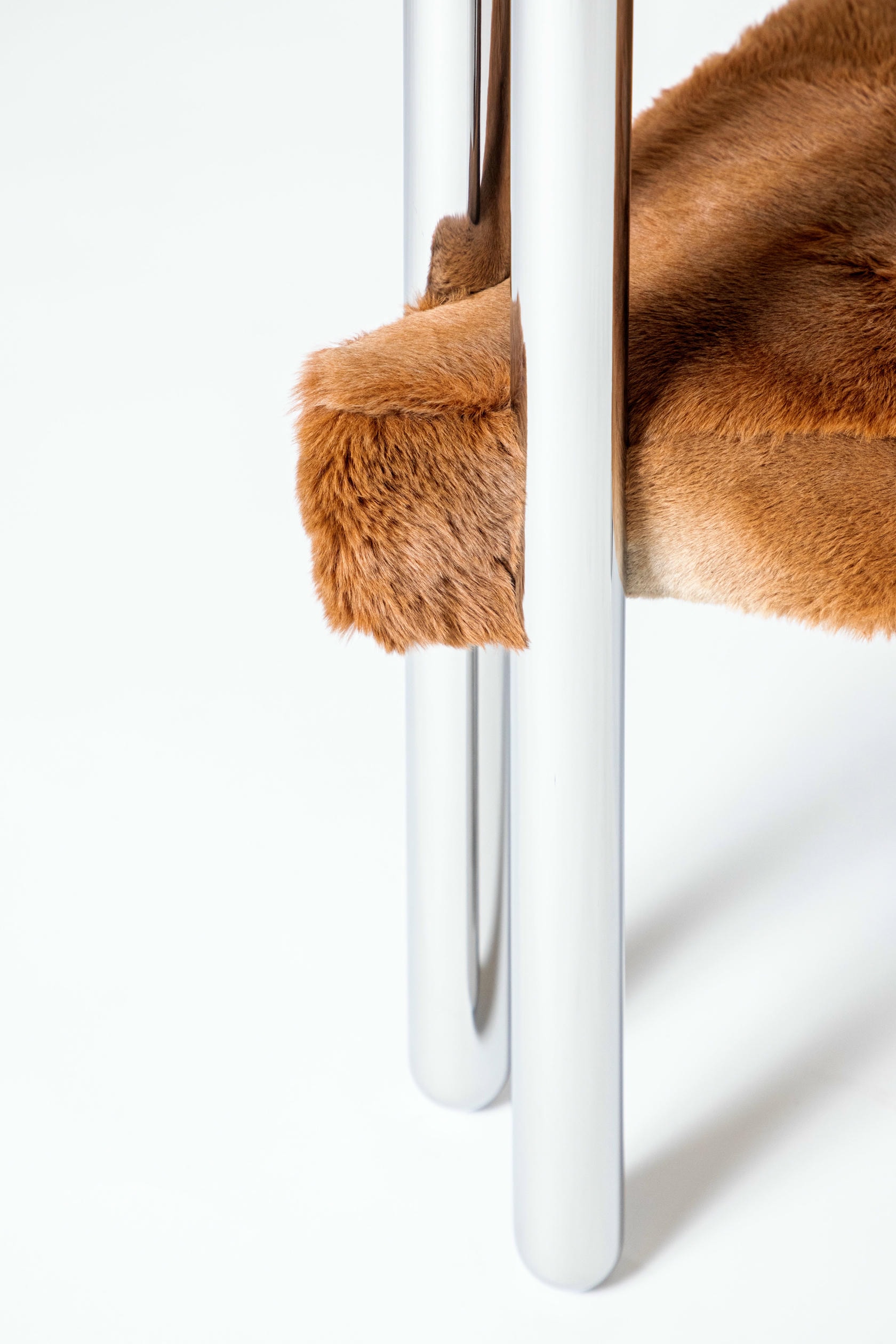 Sheepskin Six Variations Chair, Steel Double Backrest by Pietro Franceschini 7