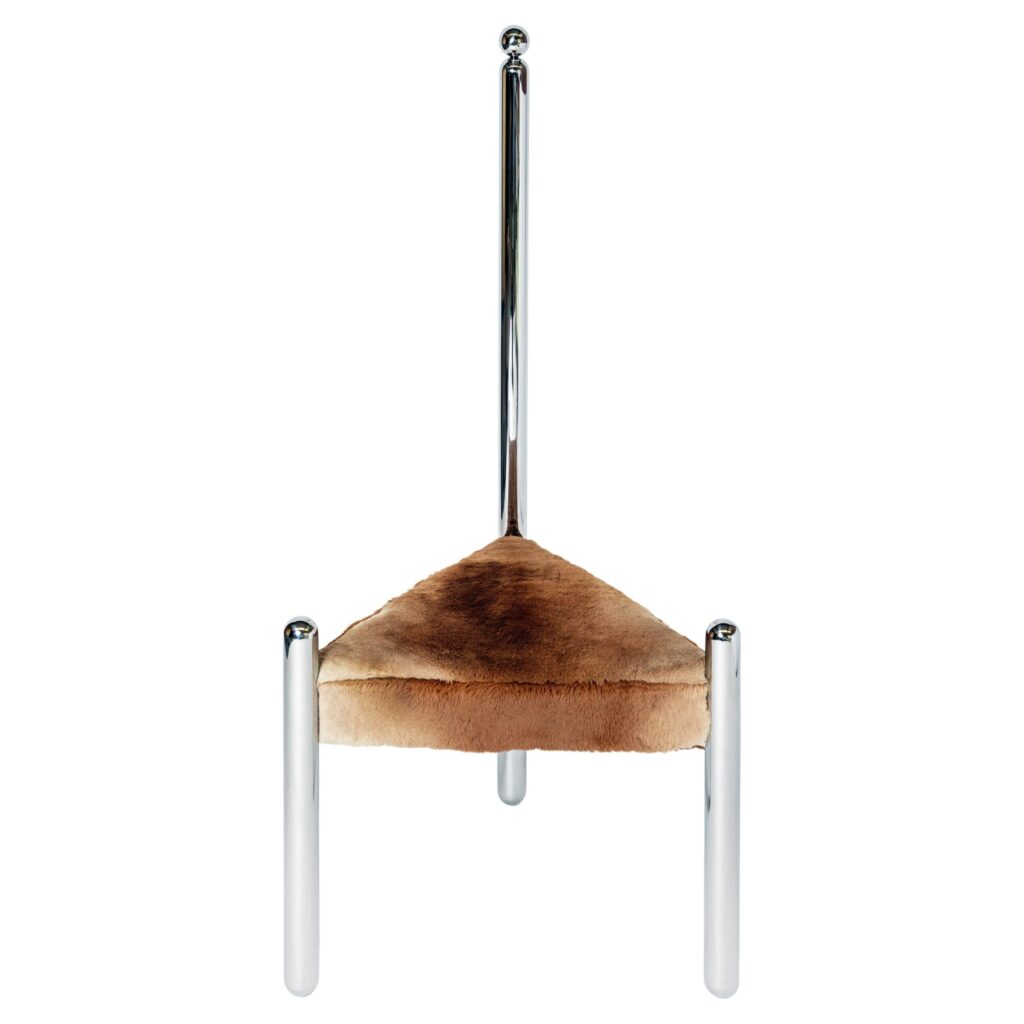Sheepskin Six Variations Chair, Steel Single Backrest by Pietro Franceschini 1
