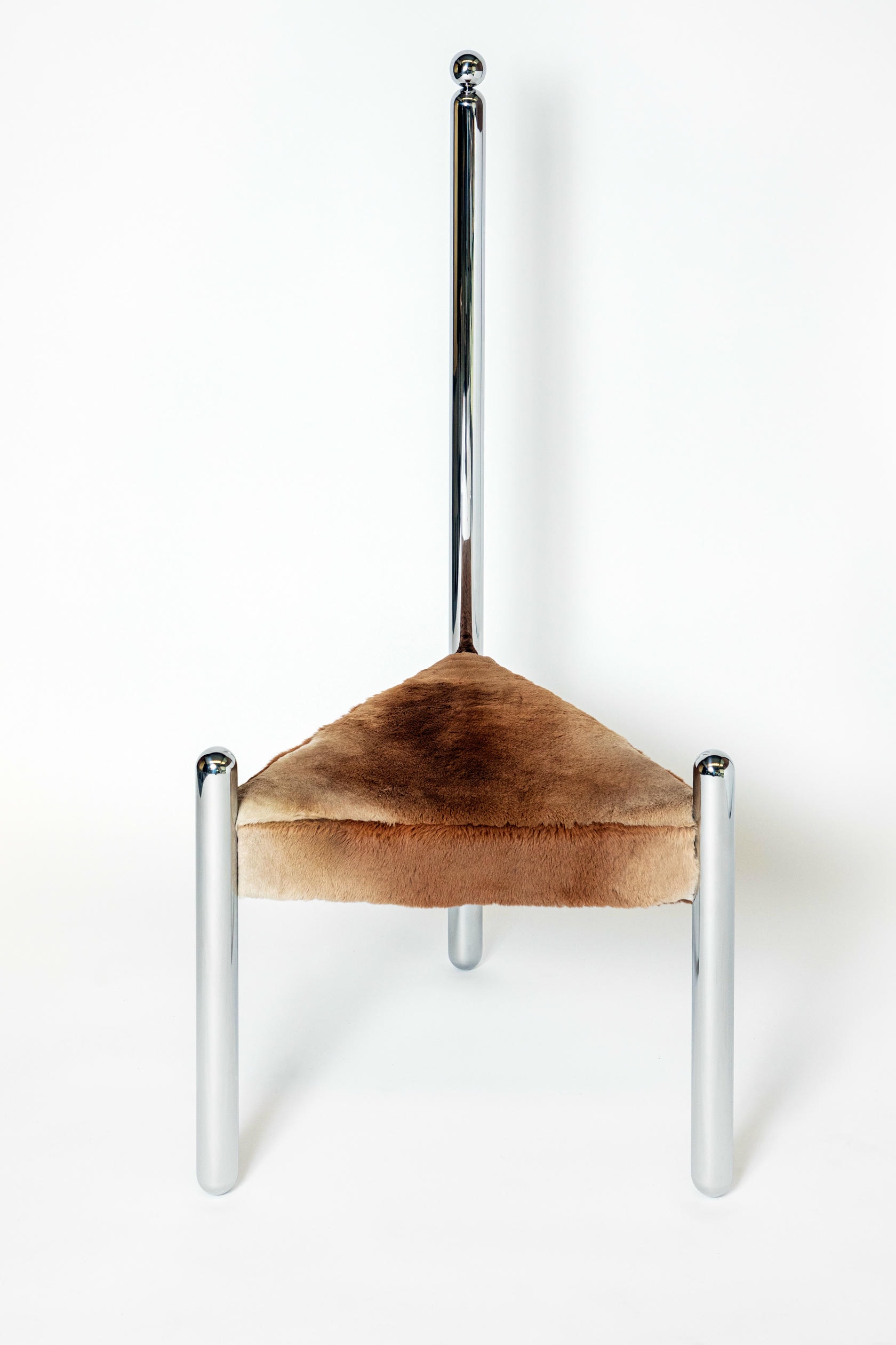 Sheepskin Six Variations Chair, Steel Single Backrest by Pietro Franceschini 2