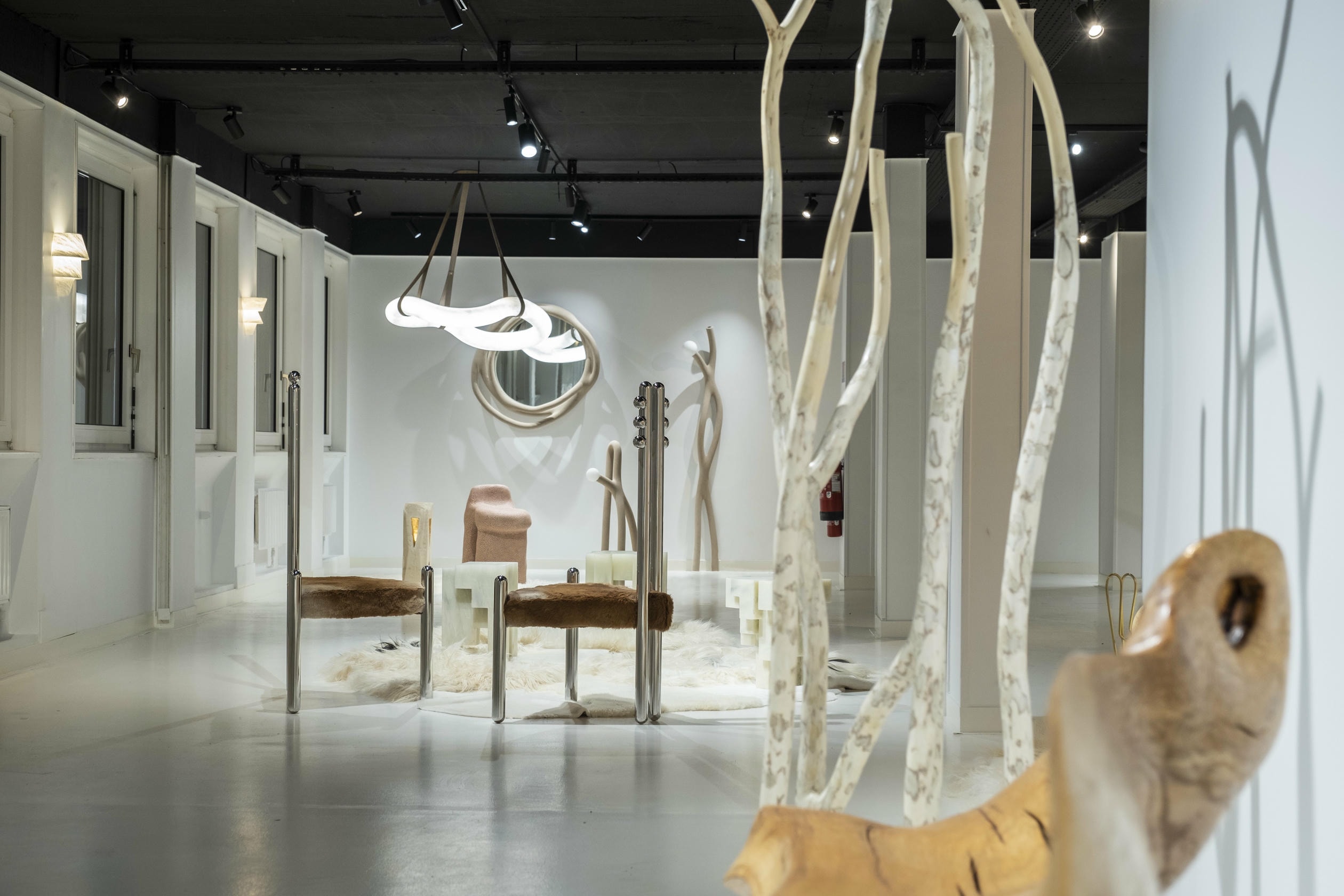 Sheepskin Six Variations Chair, Steel Single Backrest by Pietro Franceschini 7