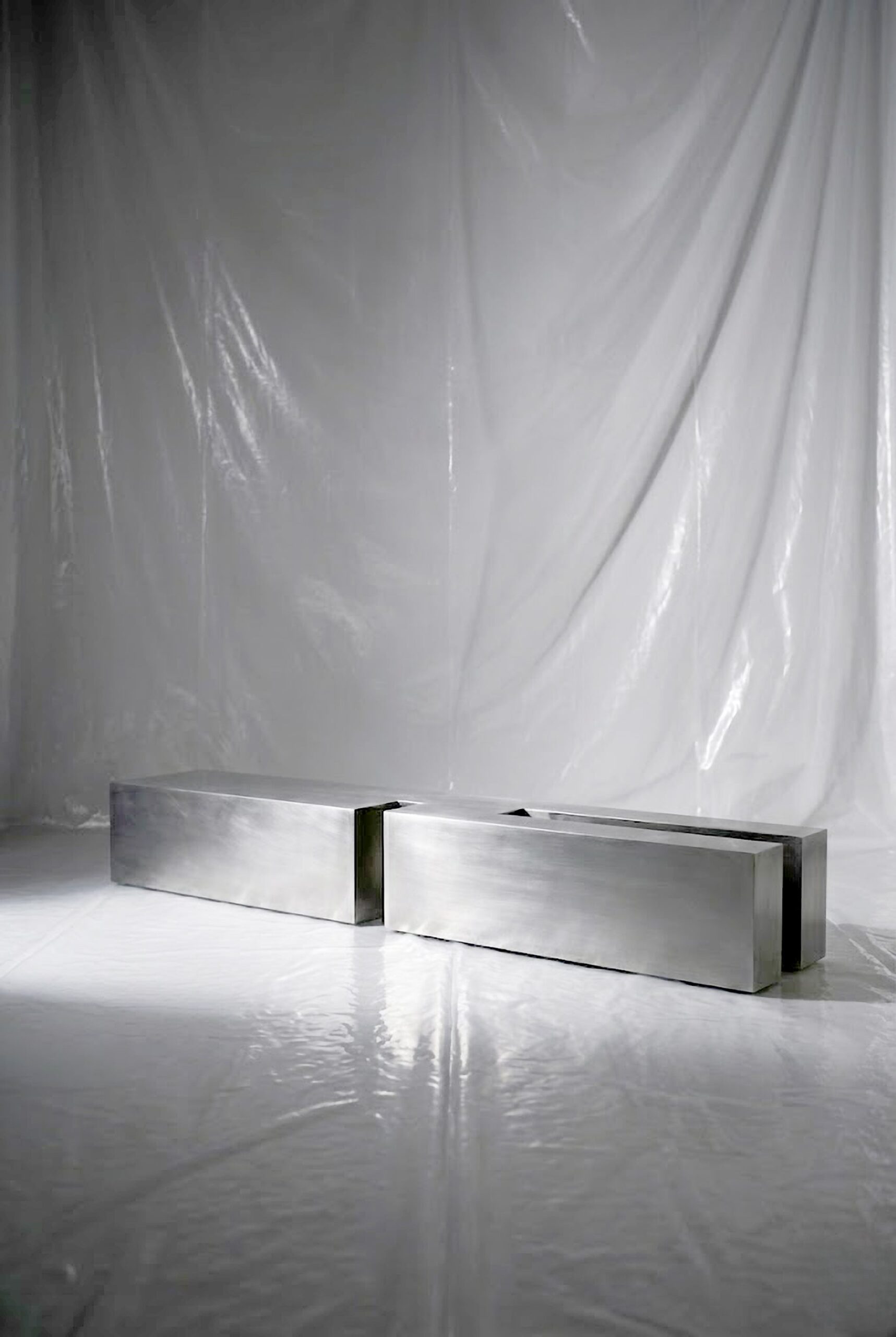 Untitled LV Stainless Steel Coffee Table by Pietro Franceschini 2