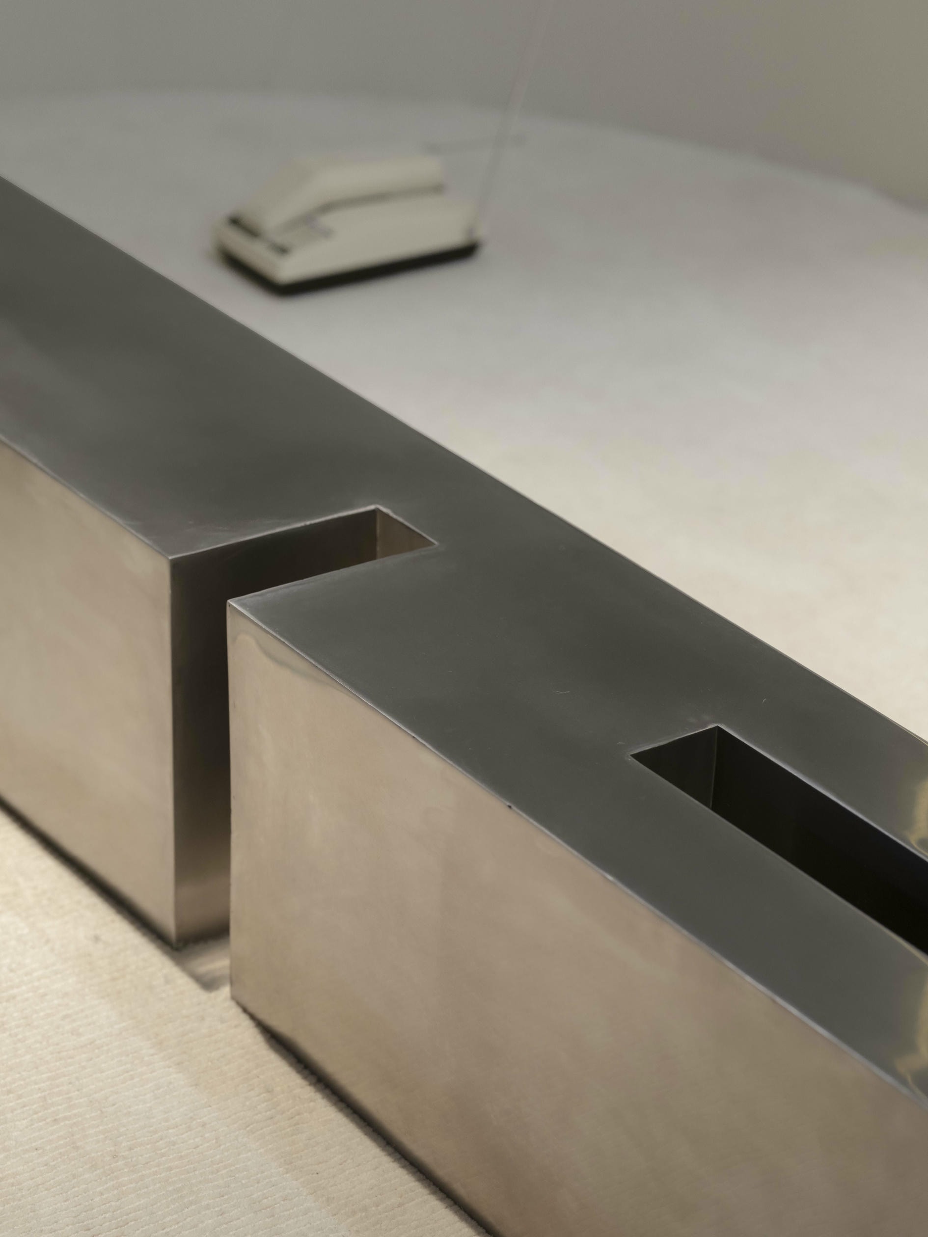 Untitled LV Stainless Steel Coffee Table by Pietro Franceschini 9