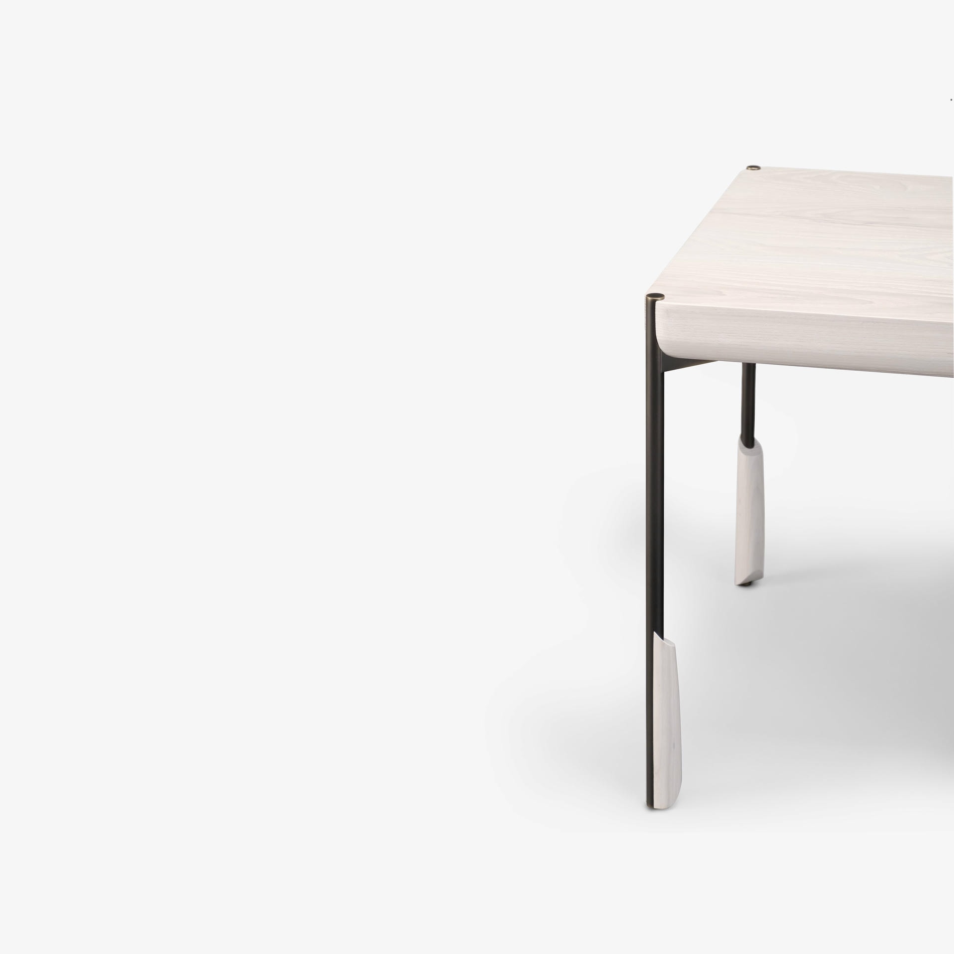 Whitewashed White Ash Altai Cocktail Table by SKRAM 4