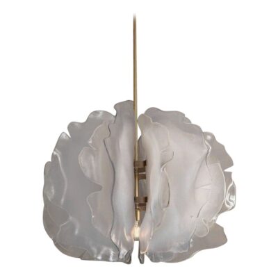 Bloom Chandelier with Light White Glass Petals by Marie Jeunet
