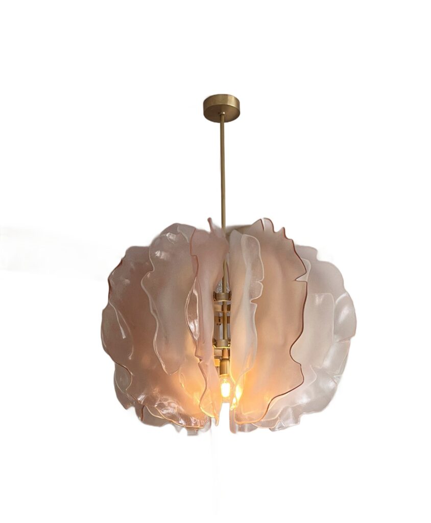Bloom Chandelier with Light Pink Glass Petals by Marie Jeunet 1