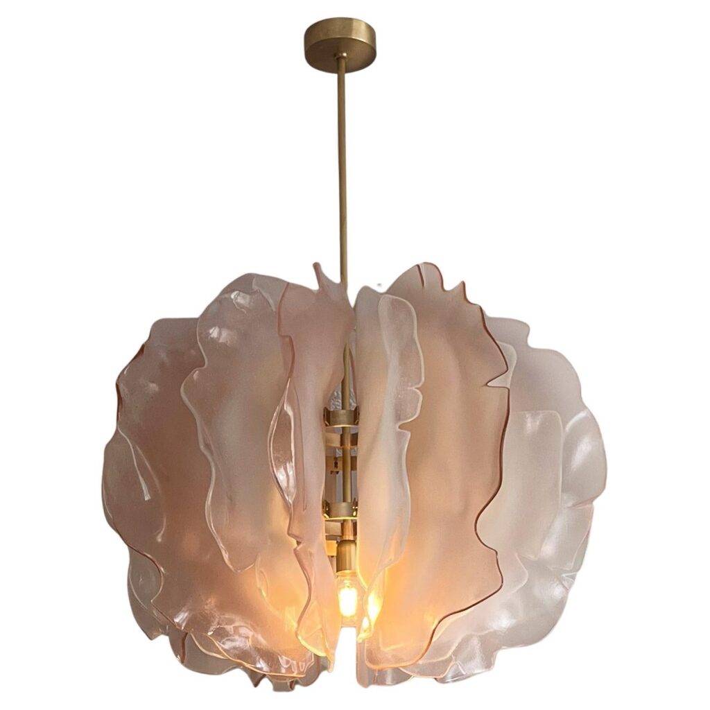 Bloom Chandelier with Light Pink Glass Petals by Marie Jeunet 7