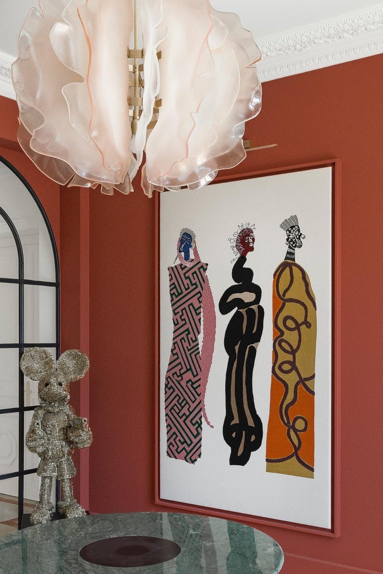 Bloom Chandelier with Light White Glass Petals by Marie Jeunet 5