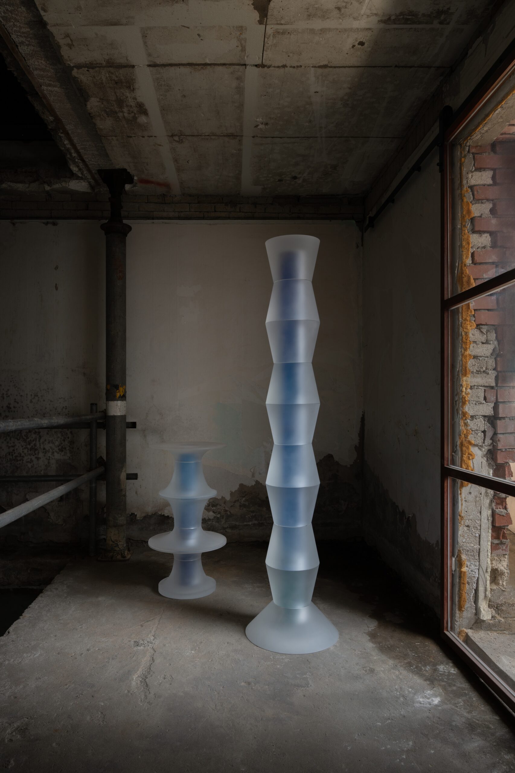 Decorative Small Totem in Light Blue Resin by Saerom Yoon 4