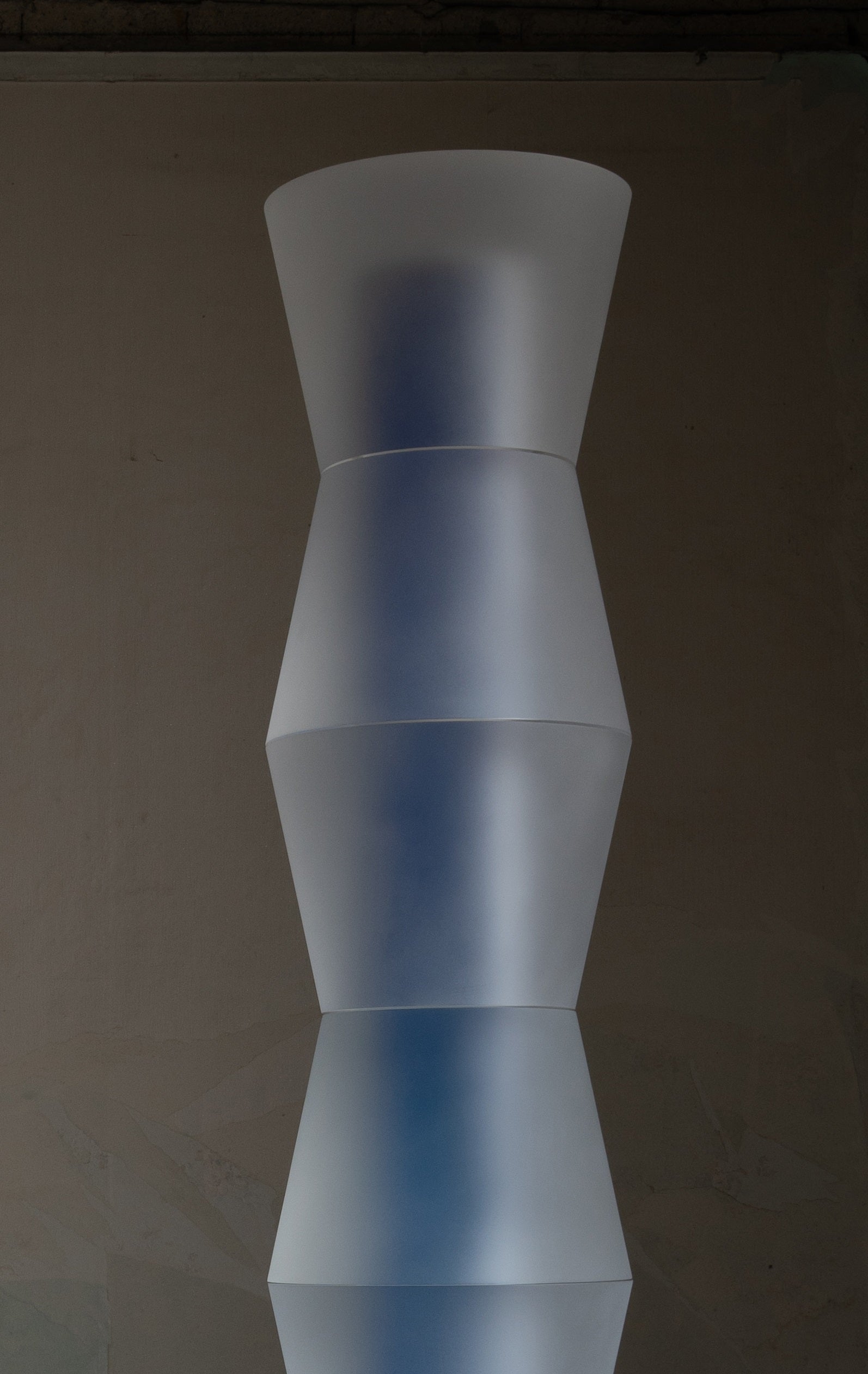 Decorative Tall Totem in Light Blue Resin by Saerom Yoon 4