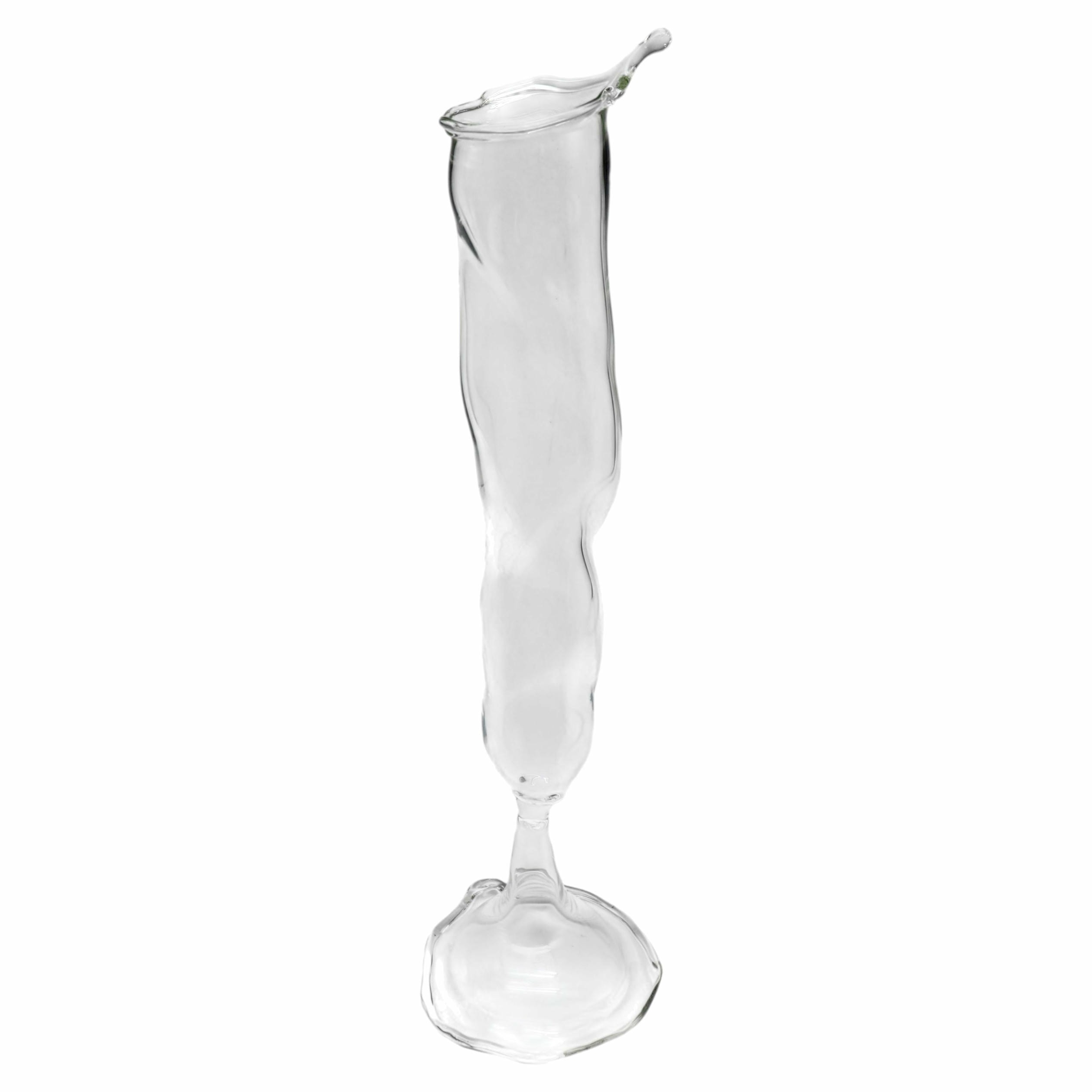 Fluid Loop Series Flow Champagne Glass in Borosilicate Glass by Studio Chacha 1