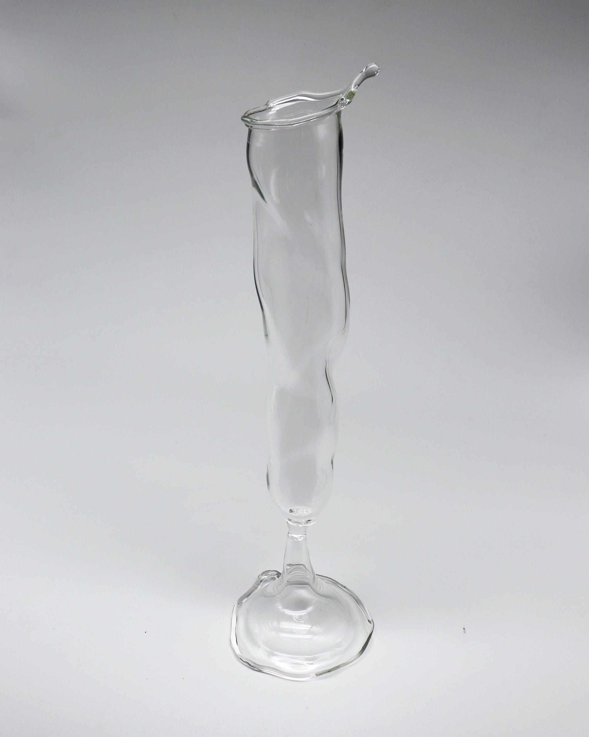 Fluid Loop Series Flow Champagne Glass in Borosilicate Glass by Studio Chacha 2