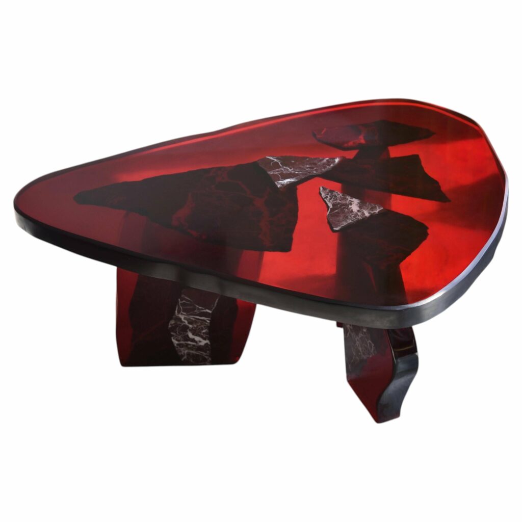 Fragment Coffee Table in Resin Marble by Fict Studio 1
