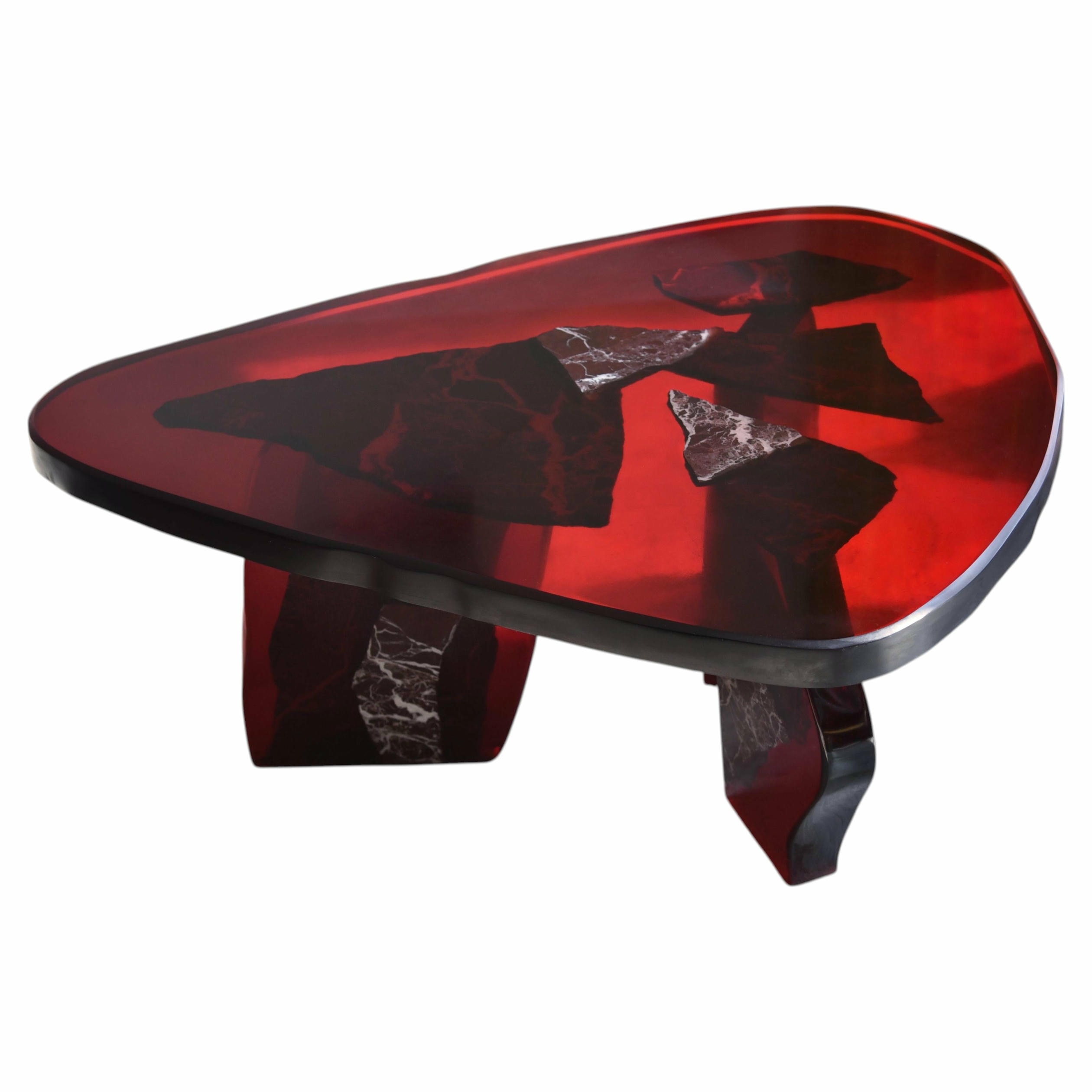 Fragment Coffee Table in Resin Marble by Fict Studio 1