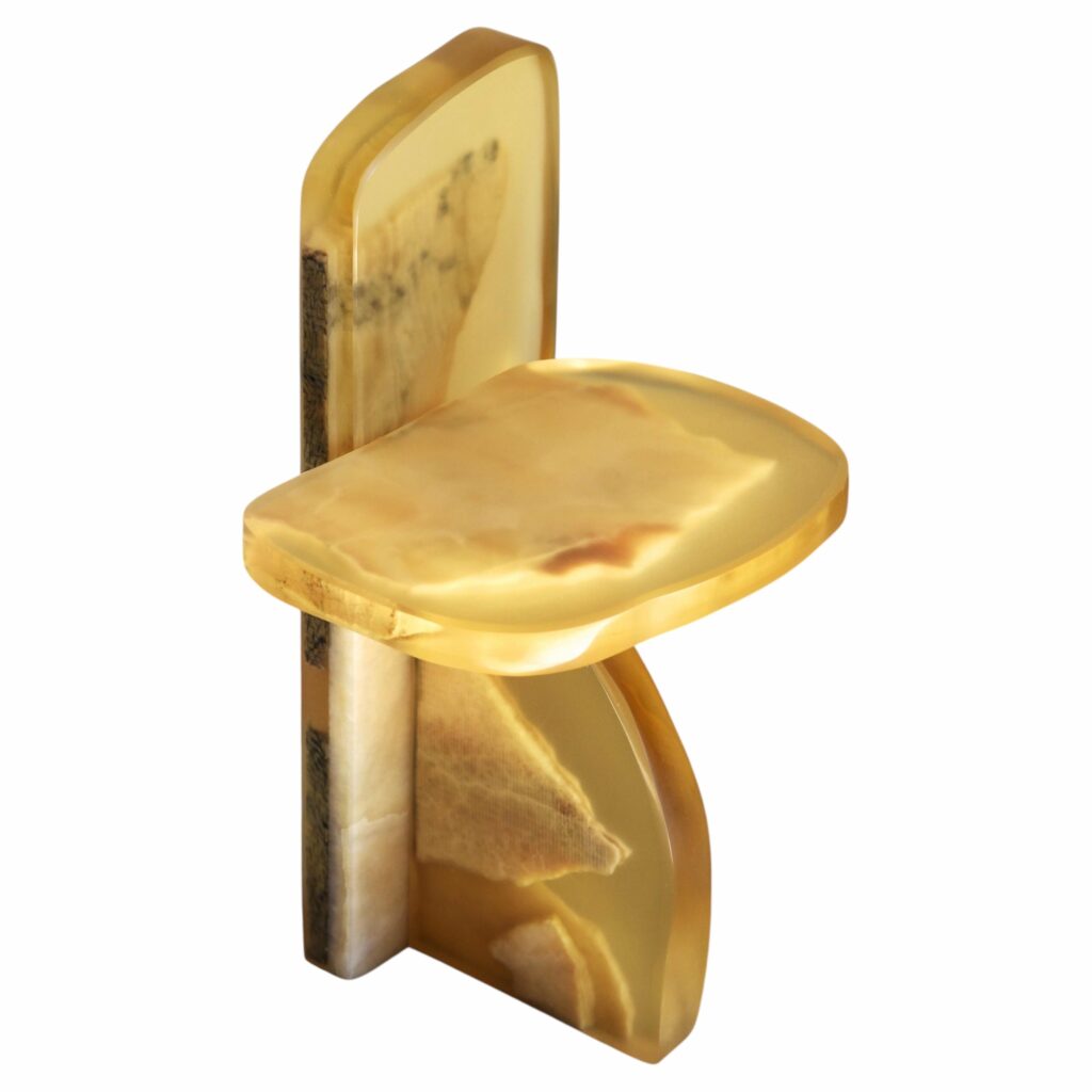 Fragment Side Table in Resin Marble by Fict Studio 1