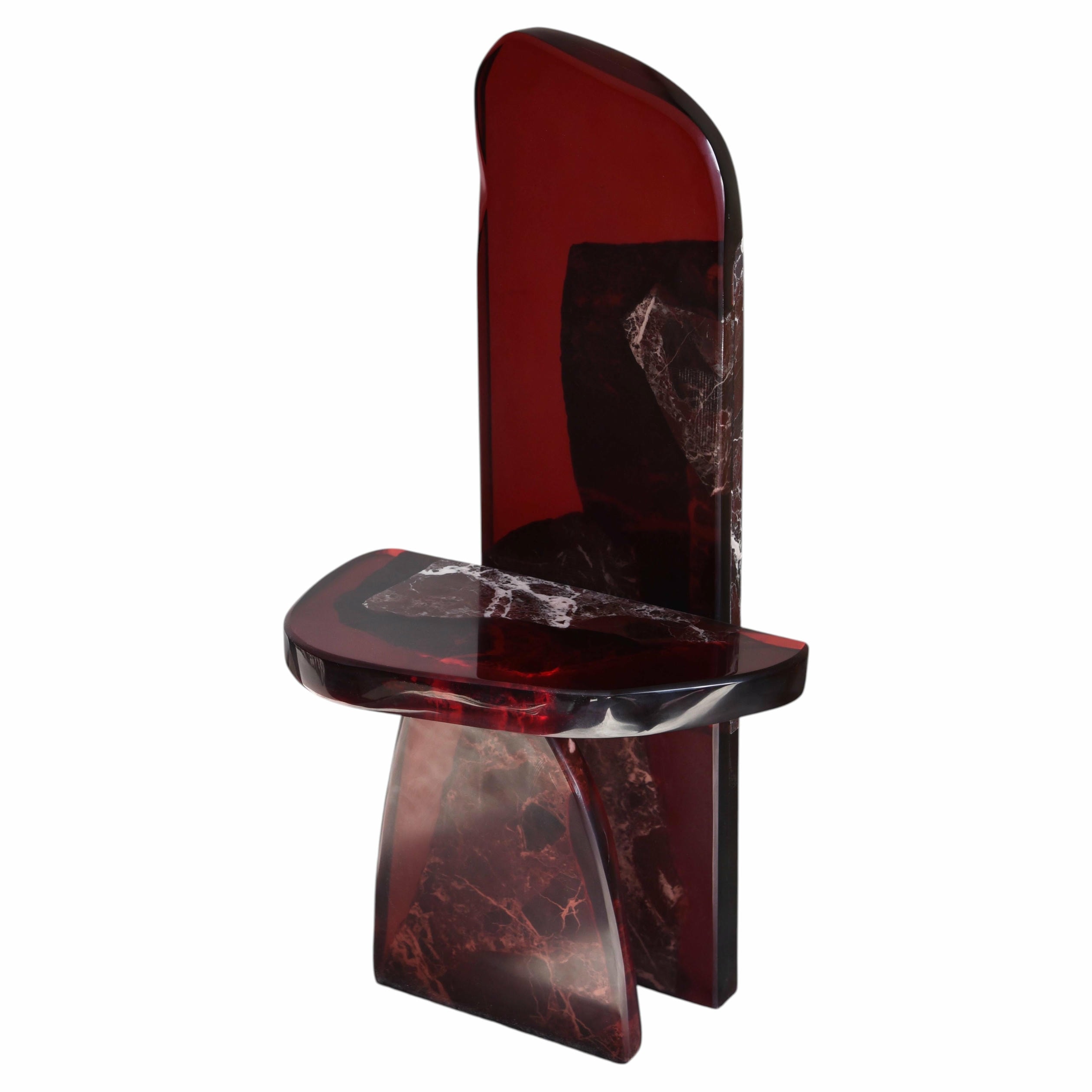 Fragment Side Table in Resin Marble by Fict Studio 1