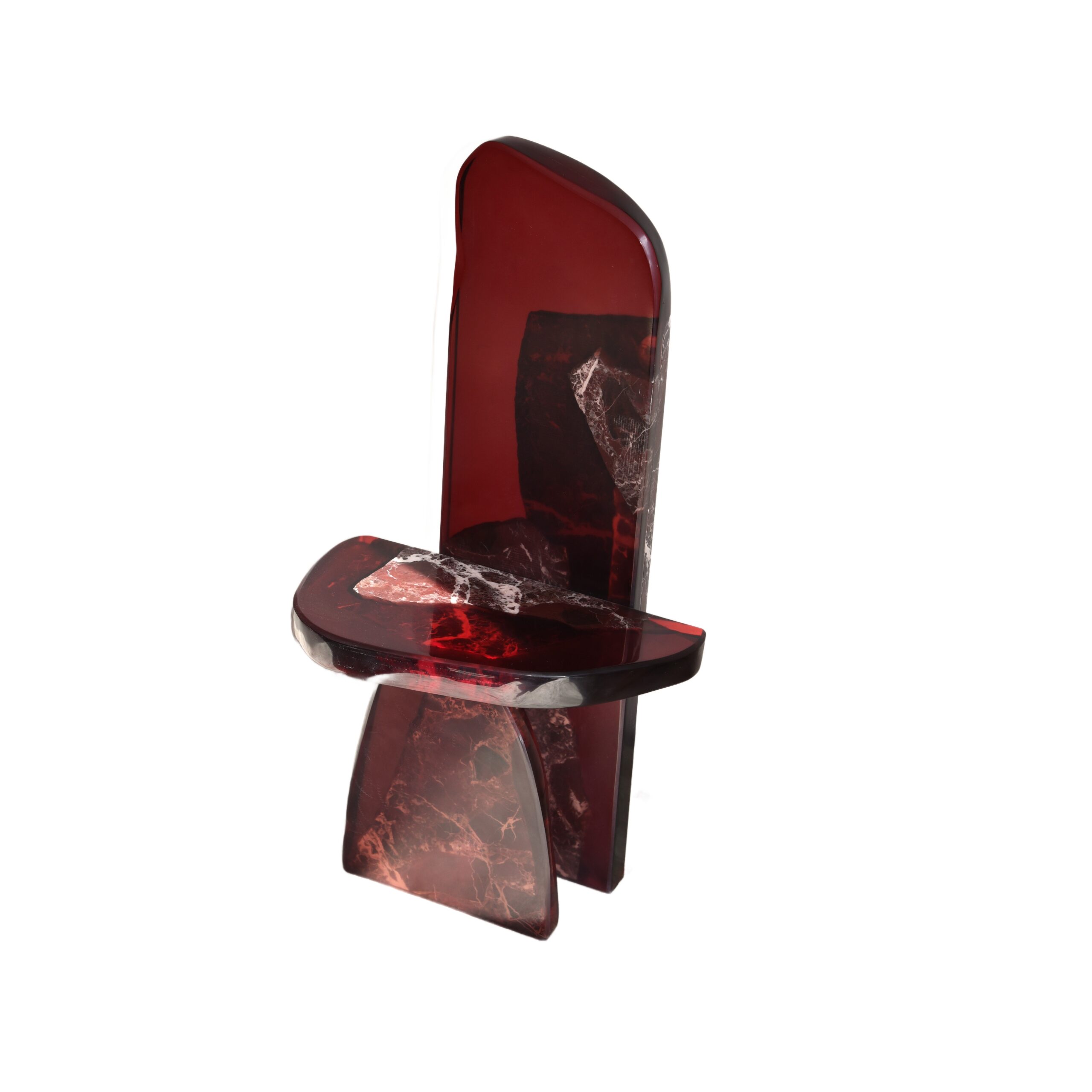 Fragment Side Table in Resin & Marble by Fict Studio 1