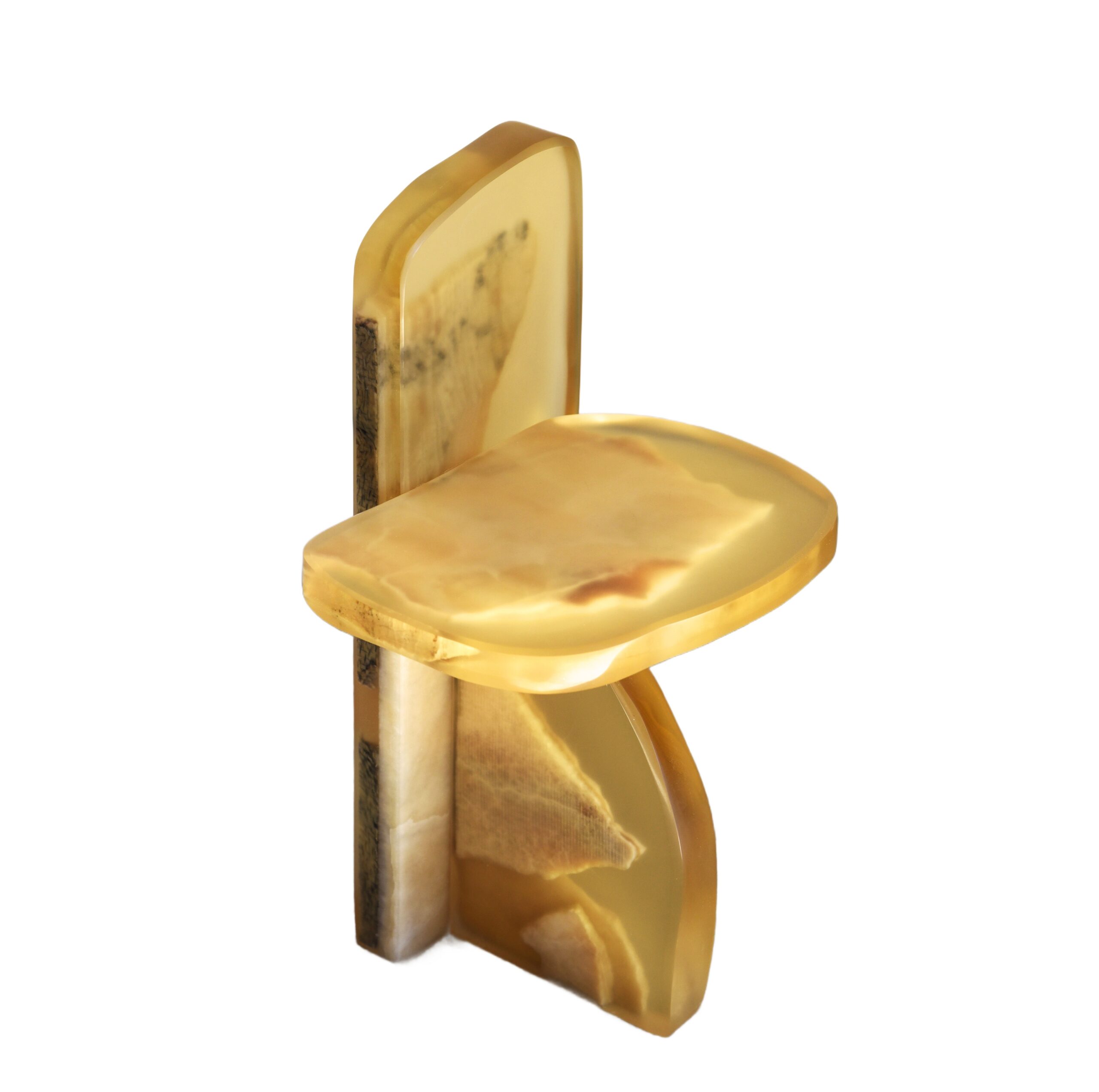 Fragment Side Table in Resin & Marble by Fict Studio 1