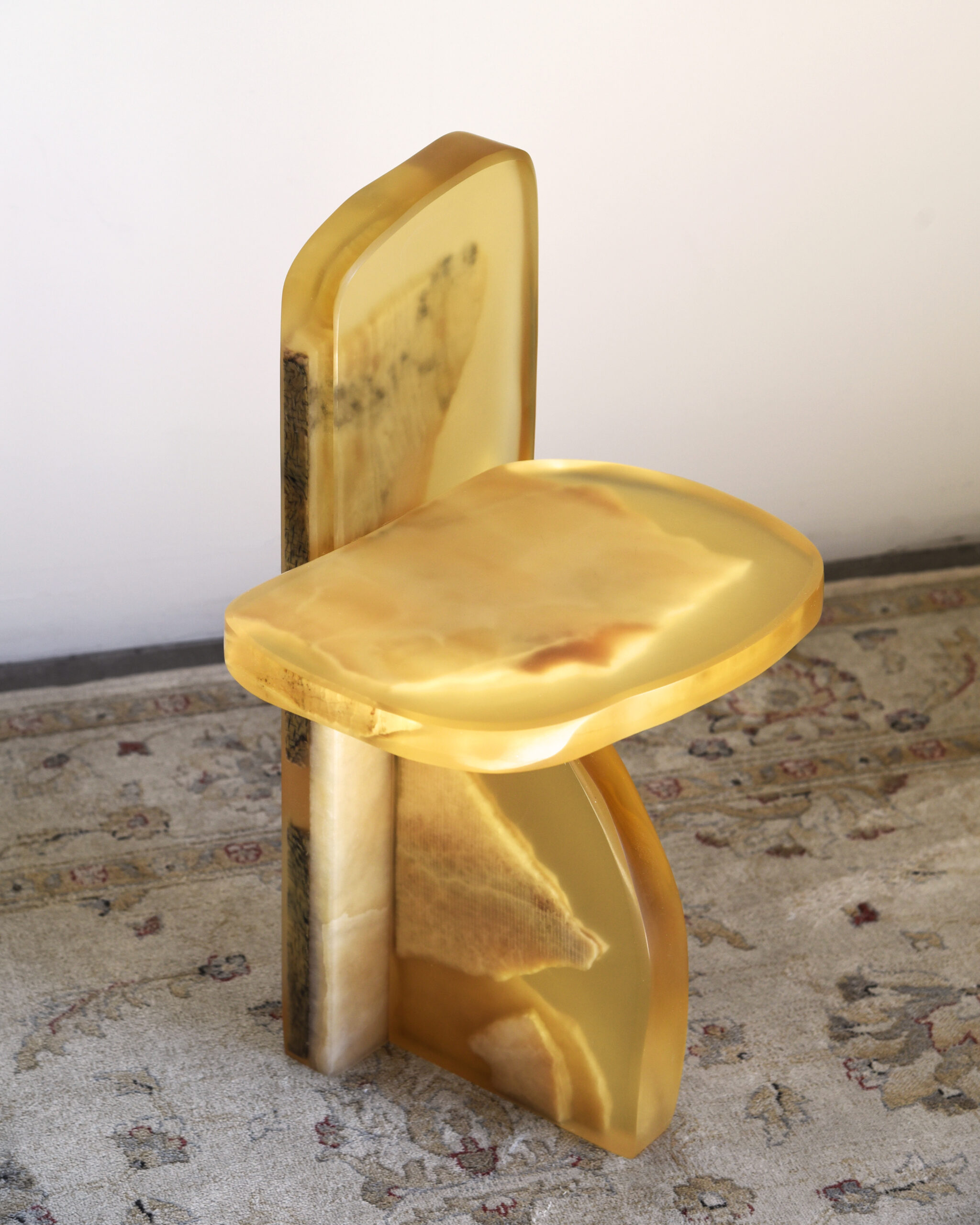 Fragment Side Table in Resin & Marble by Fict Studio 2