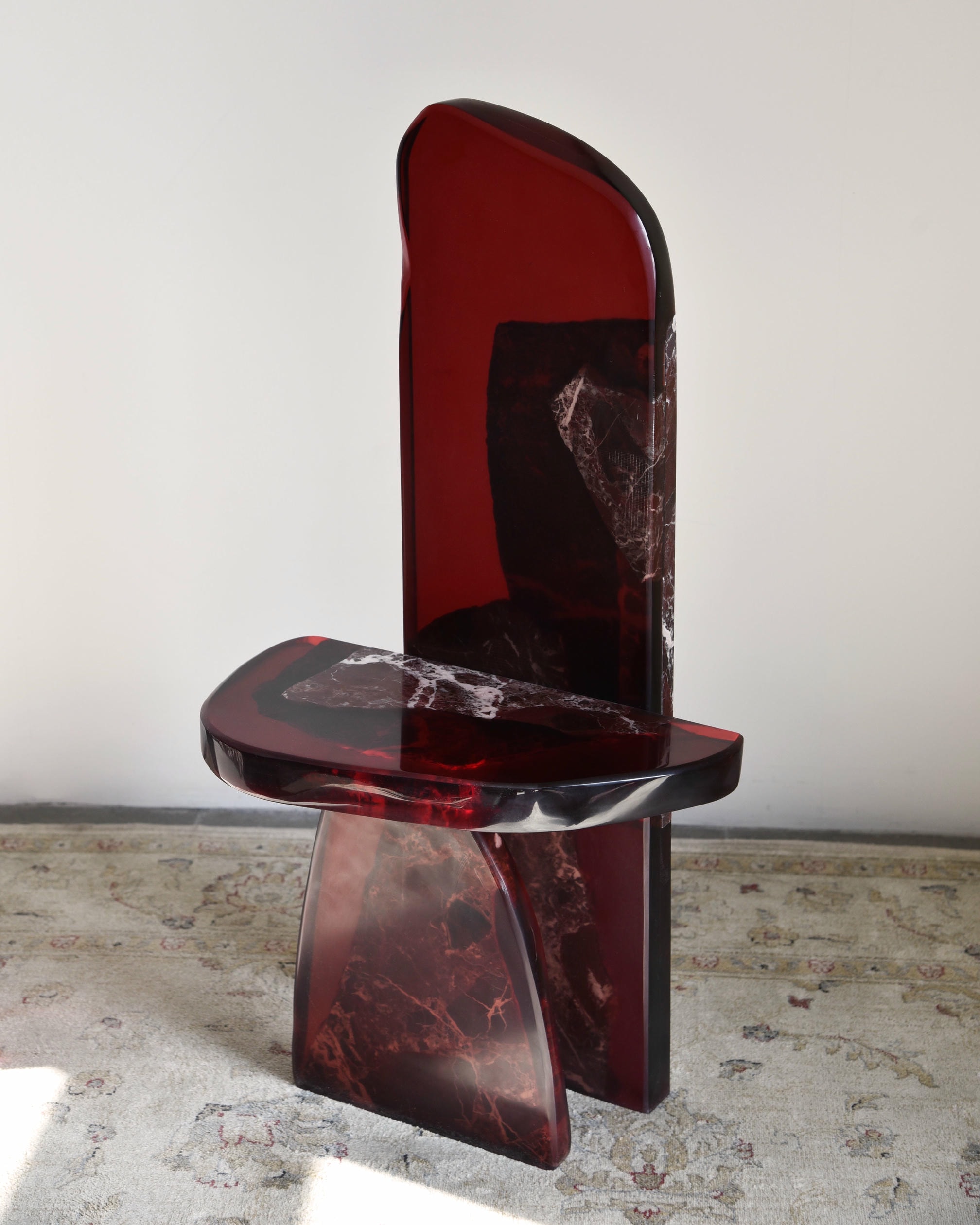 Fragment Side Table in Resin Marble by Fict Studio 2
