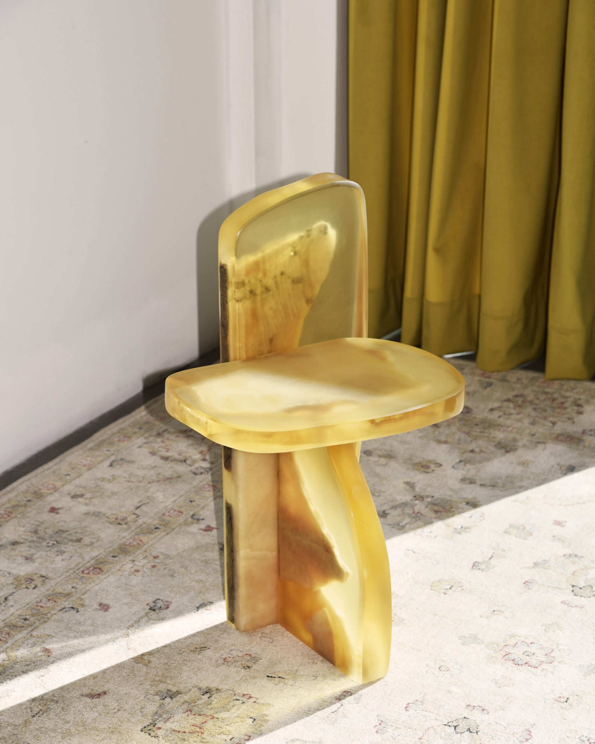 Fragment Side Table in Resin & Marble by Fict Studio 3