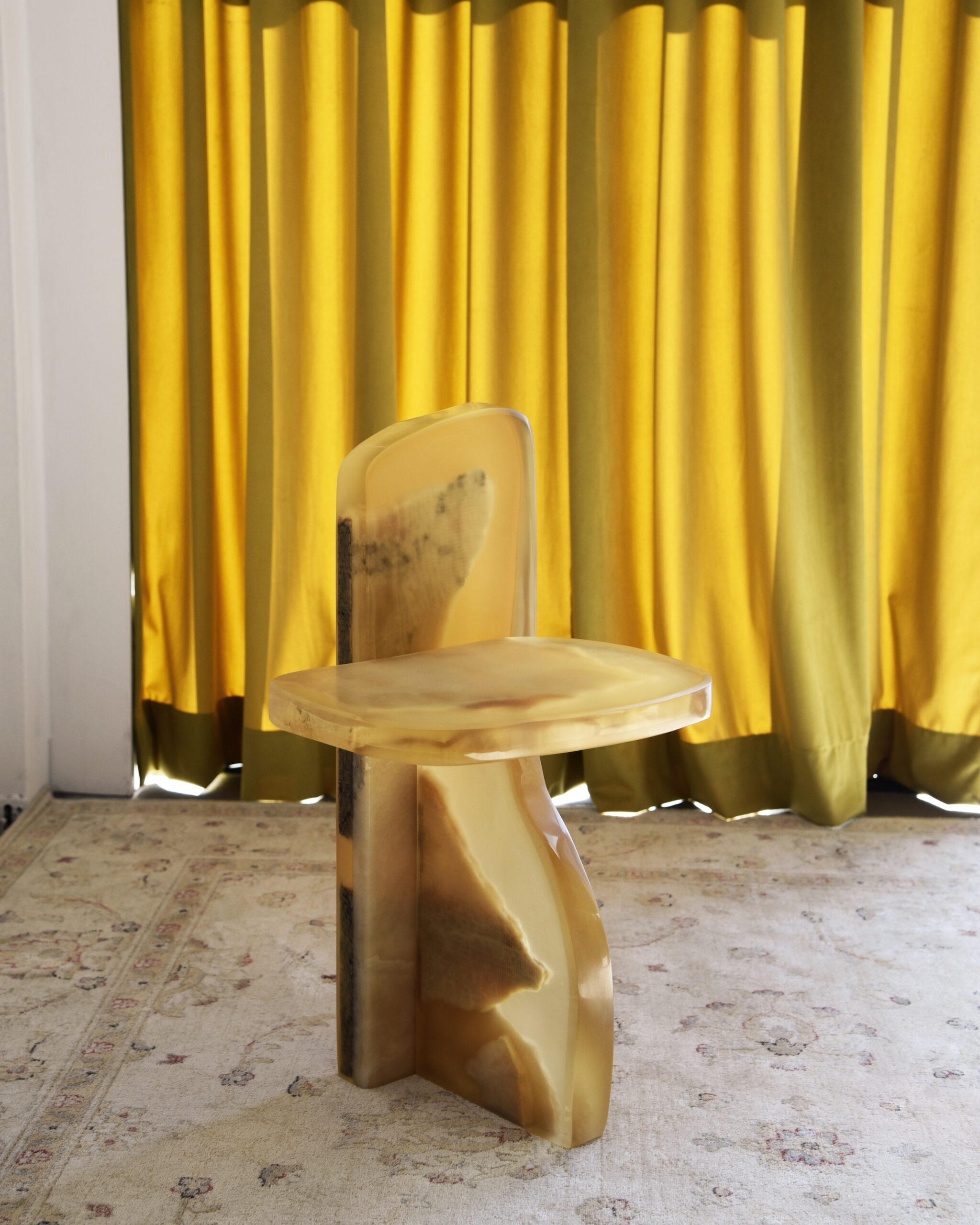 Fragment Side Table in Resin & Marble by Fict Studio 5