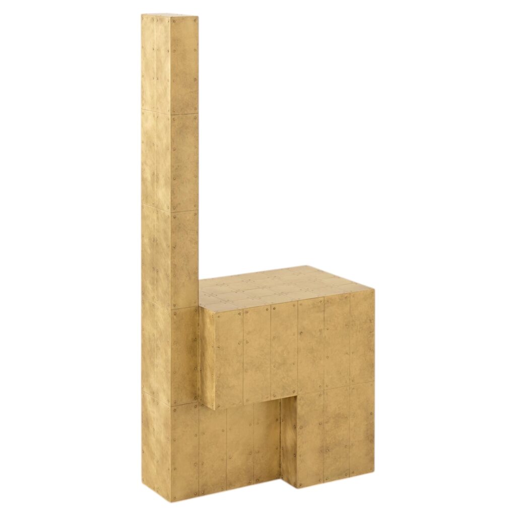 Layered Steel Brass Edition Chair with Wax Finish by Hyungshin Hwang 1
