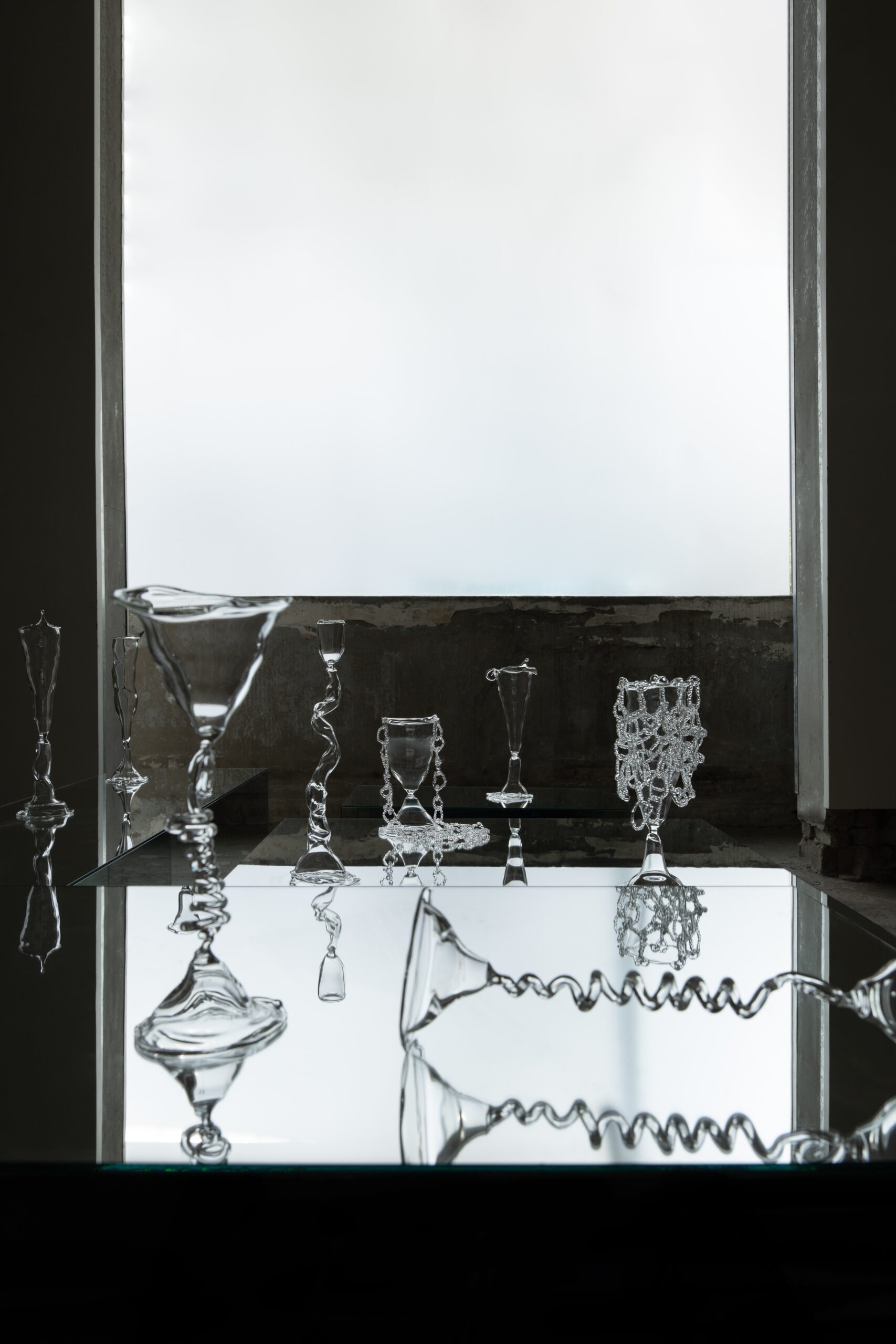 Loop Series Twist Stemmed Glass in Borosilicate Glass by Studio Chacha 6
