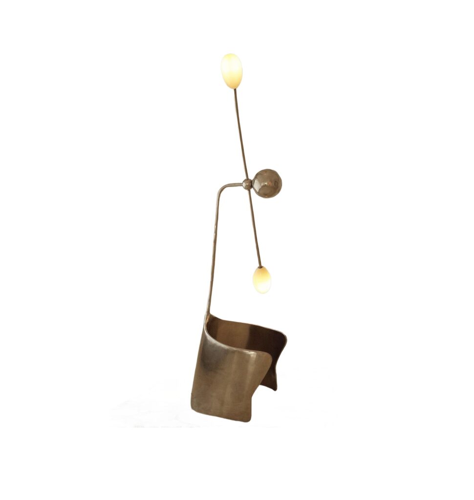 Moulin Table Lamp In Inox Stainless Steel by Atelier Ellery 1