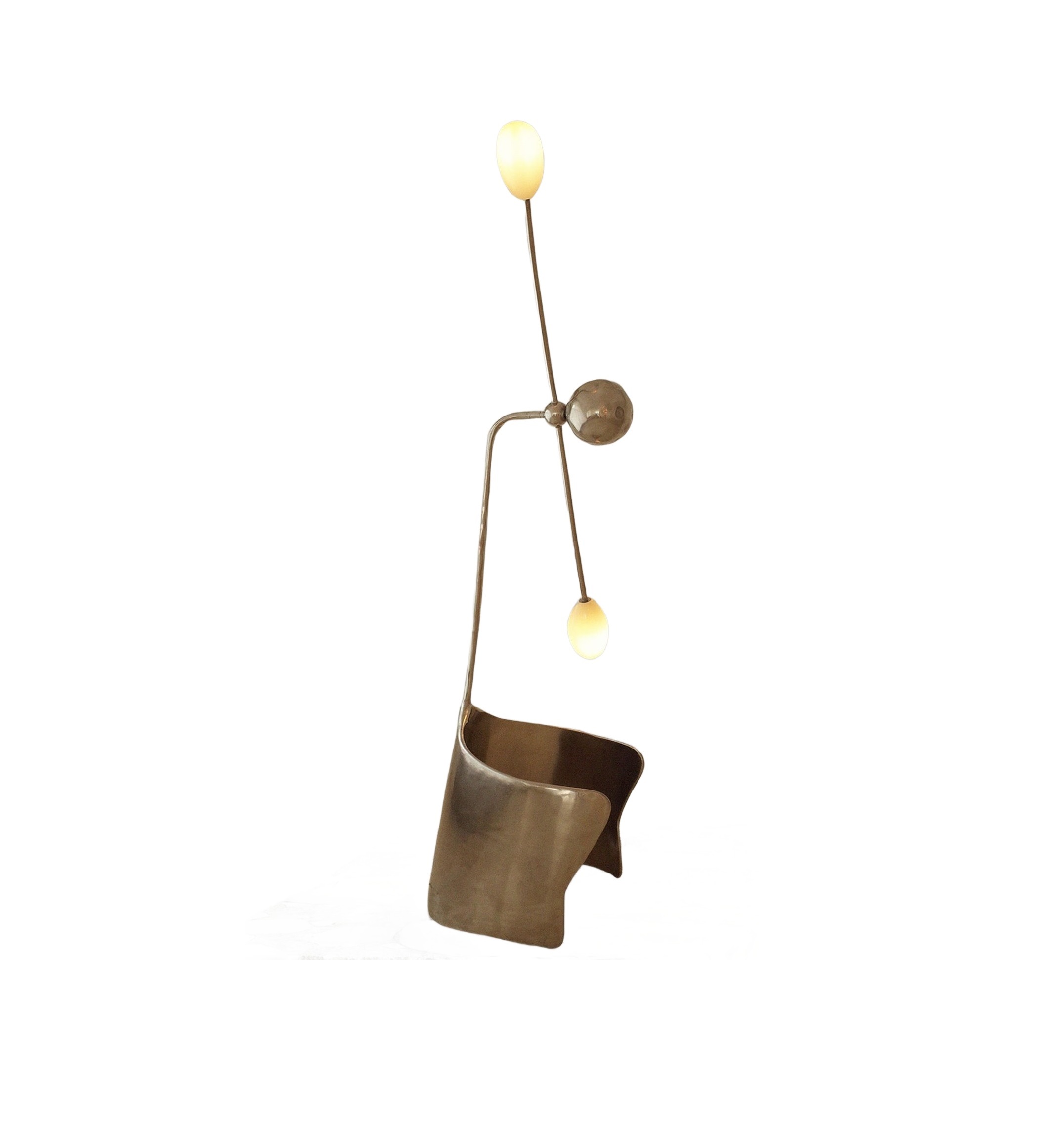 Moulin Table Lamp In Inox Stainless Steel by Atelier Ellery 1
