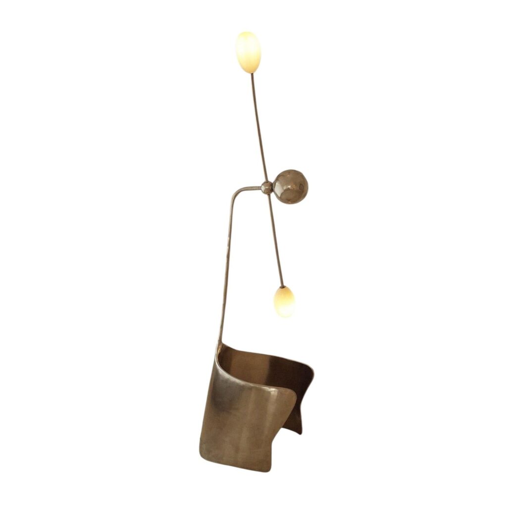 Moulin Table Lamp In Inox Stainless Steel by Atelier Ellery