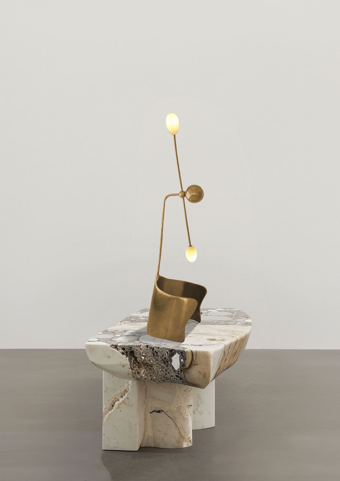 Moulin Table Lamp In Inox Stainless Steel by Atelier Ellery 4