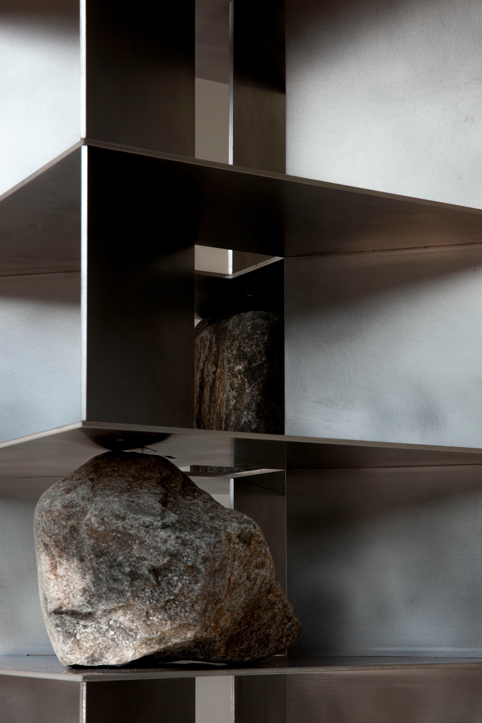 Proportions Of Stone Column in Stainless Steel & Natural Stone by Lee Sisan 3