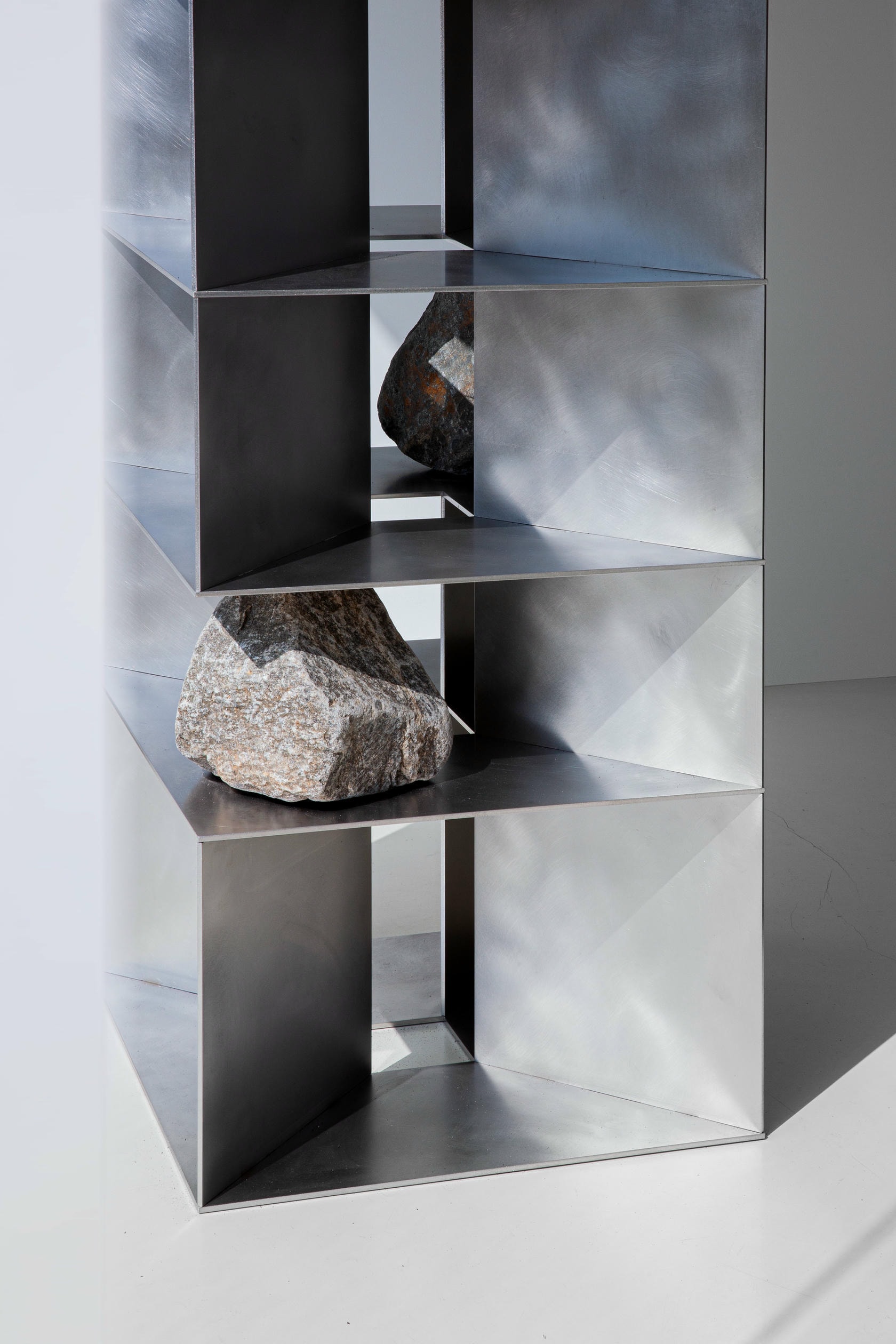 Proportions Of Stone Column in Stainless Steel & Natural Stone by Lee Sisan 4