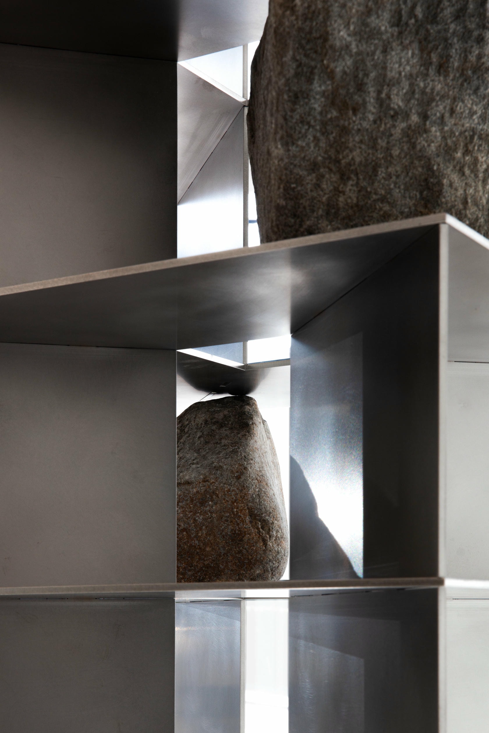Proportions Of Stone Column in Stainless Steel & Natural Stone by Lee Sisan 6