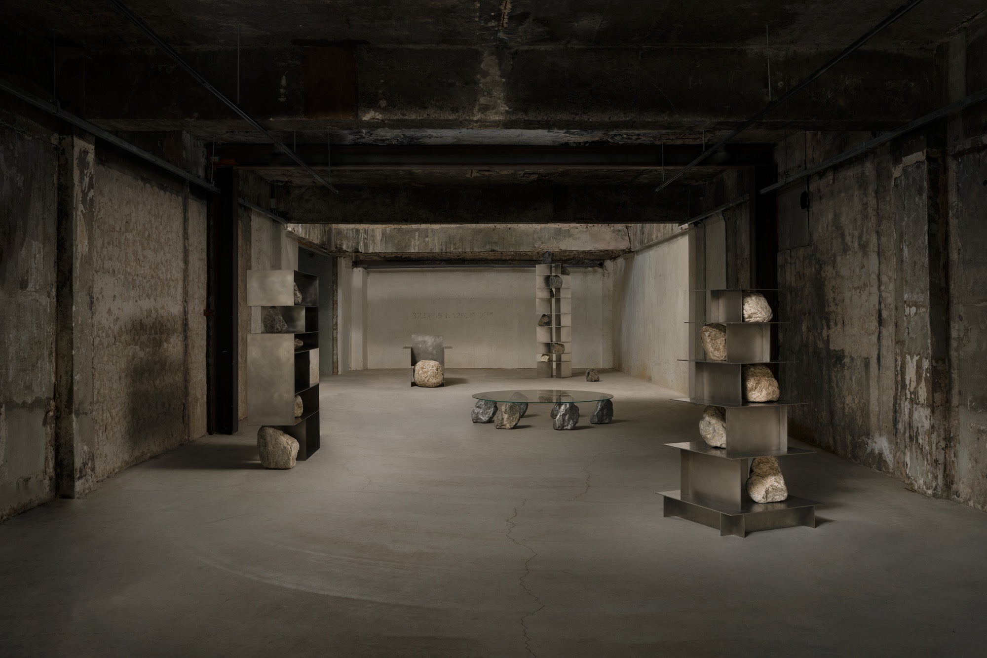 Proportions Of Stone Column in Stainless Steel & Natural Stone by Lee Sisan 8