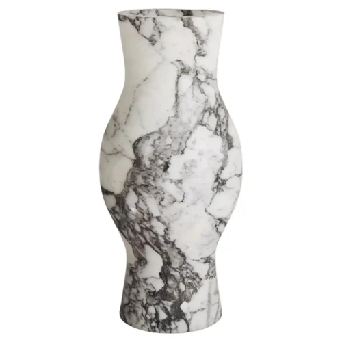 Rain Vase in Arabescato Marble by Paloma Editions 1.webp