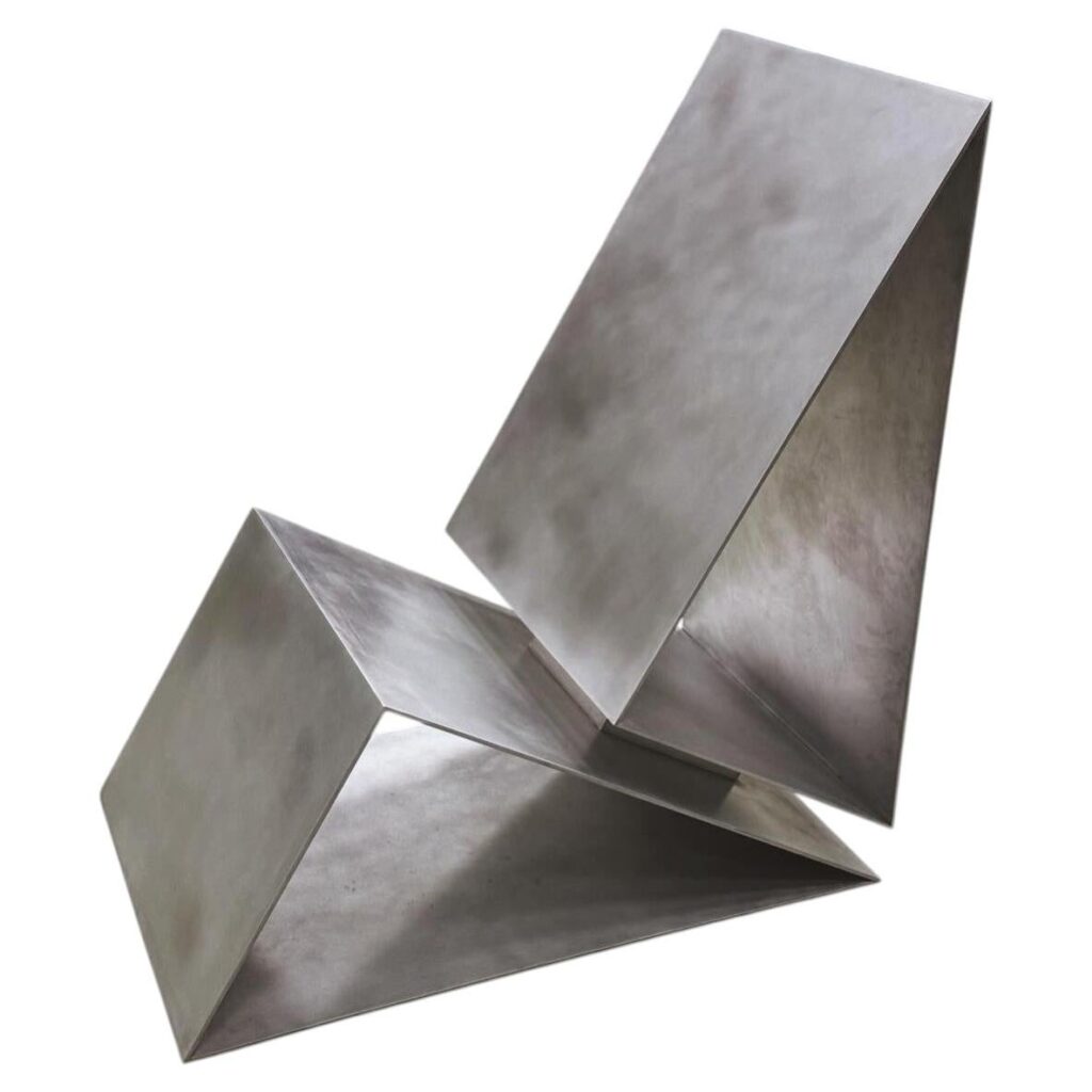S3 Chair in Brushed Aluminium by Giotto Pagani 1