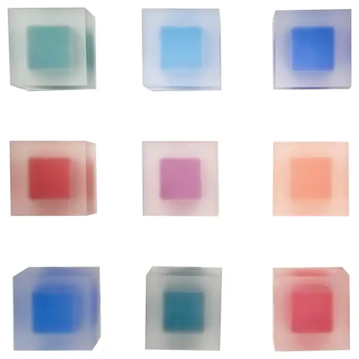 Set Of 9 Object Wall Installation in Colored Resin by Saerom Yoon 1