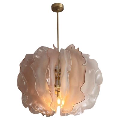 Bloom Chandelier with Light Pink Glass Petals by Marie Jeunet