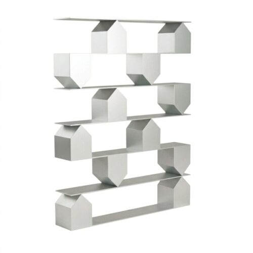 L1 Shelf in Brushed Aluminium by Giotto Pagani 1