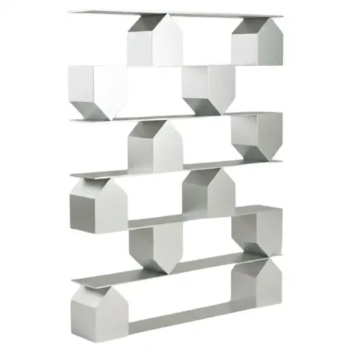 L1 Shelf in Brushed Aluminium by Giotto Pagani 1